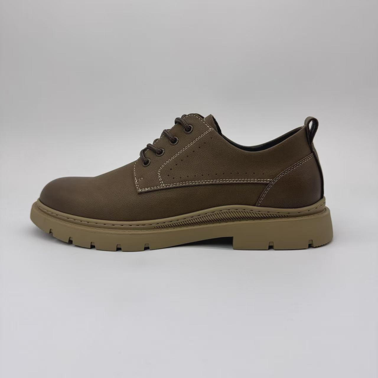 Fashion Minimalist Denim Style Work Boots Handcrafted Leather Men's Shoes