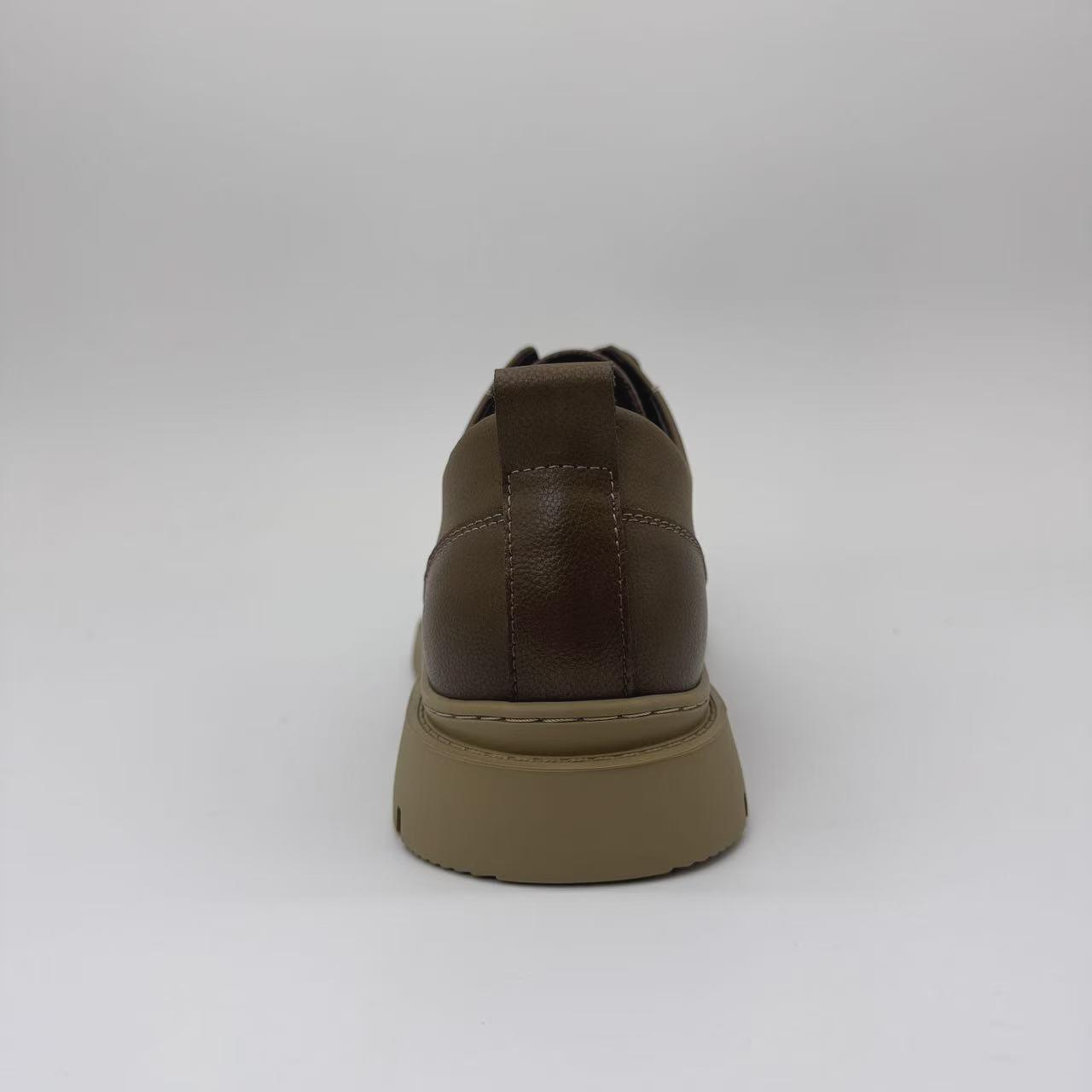 Fashion Minimalist Denim Style Work Boots Handcrafted Leather Men's Shoes