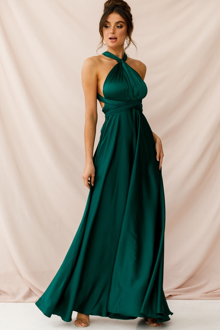 Ariana Multiway Maxi Dress Green Jade-Fable Dress