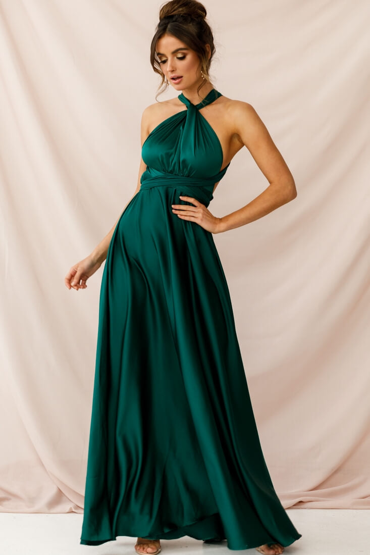 Ariana Multiway Maxi Dress Green Jade-Fable Dress