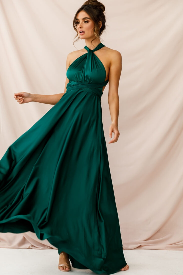Ariana Multiway Maxi Dress Green Jade-Fable Dress