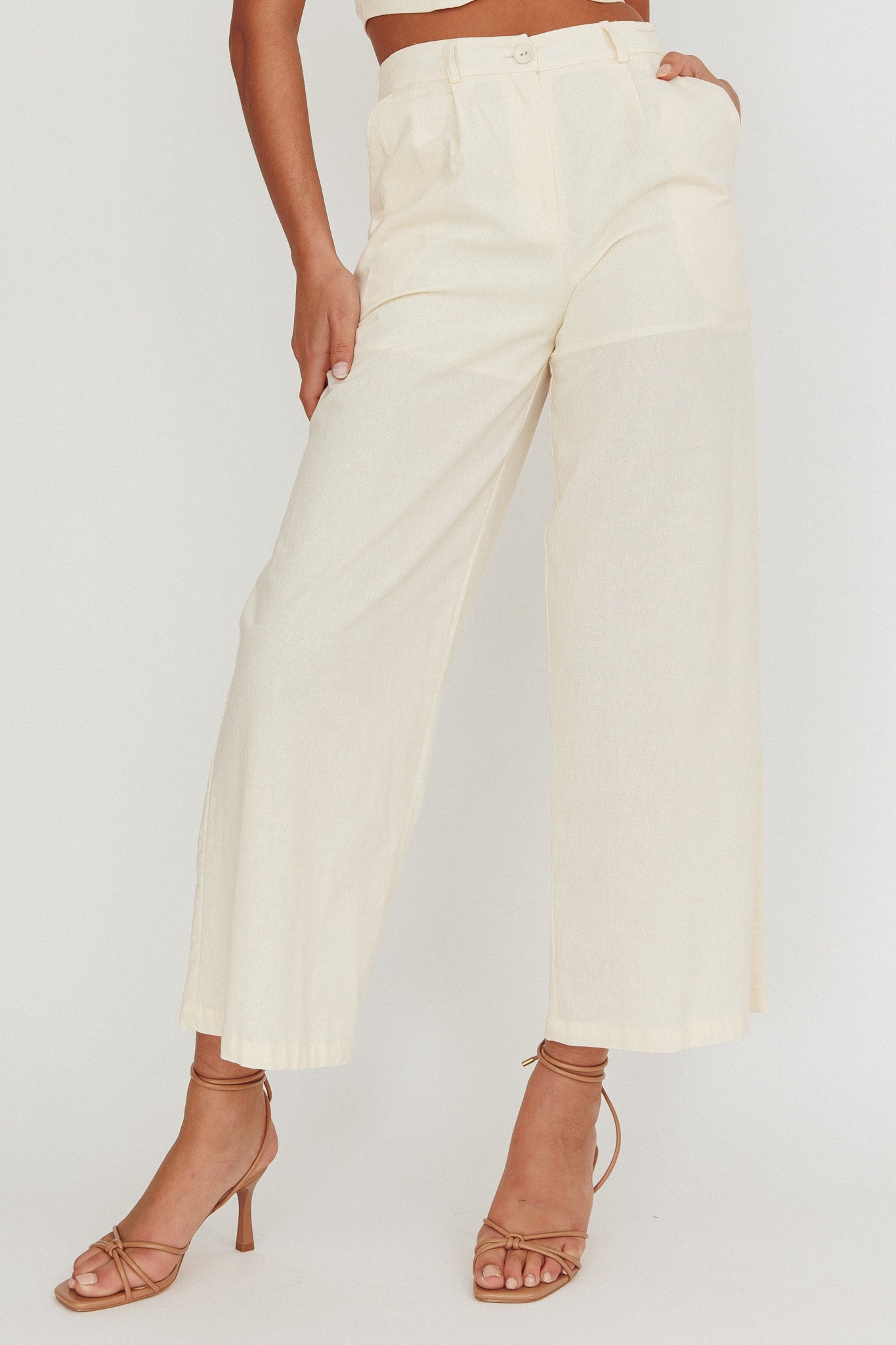 Breathless Wide Leg Pant Oat-Fable Dress