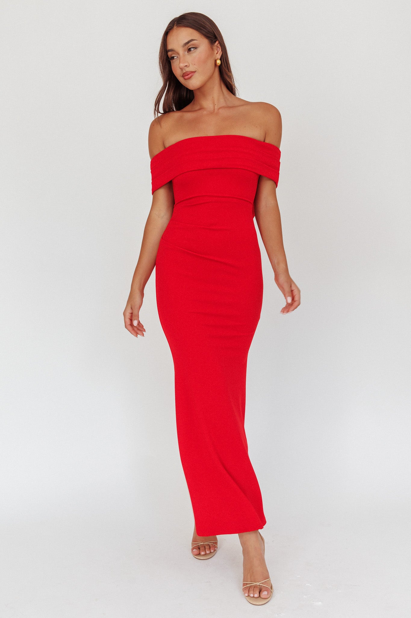 Dancing Queens Bow Back Maxi Dress Red-Fable Dress