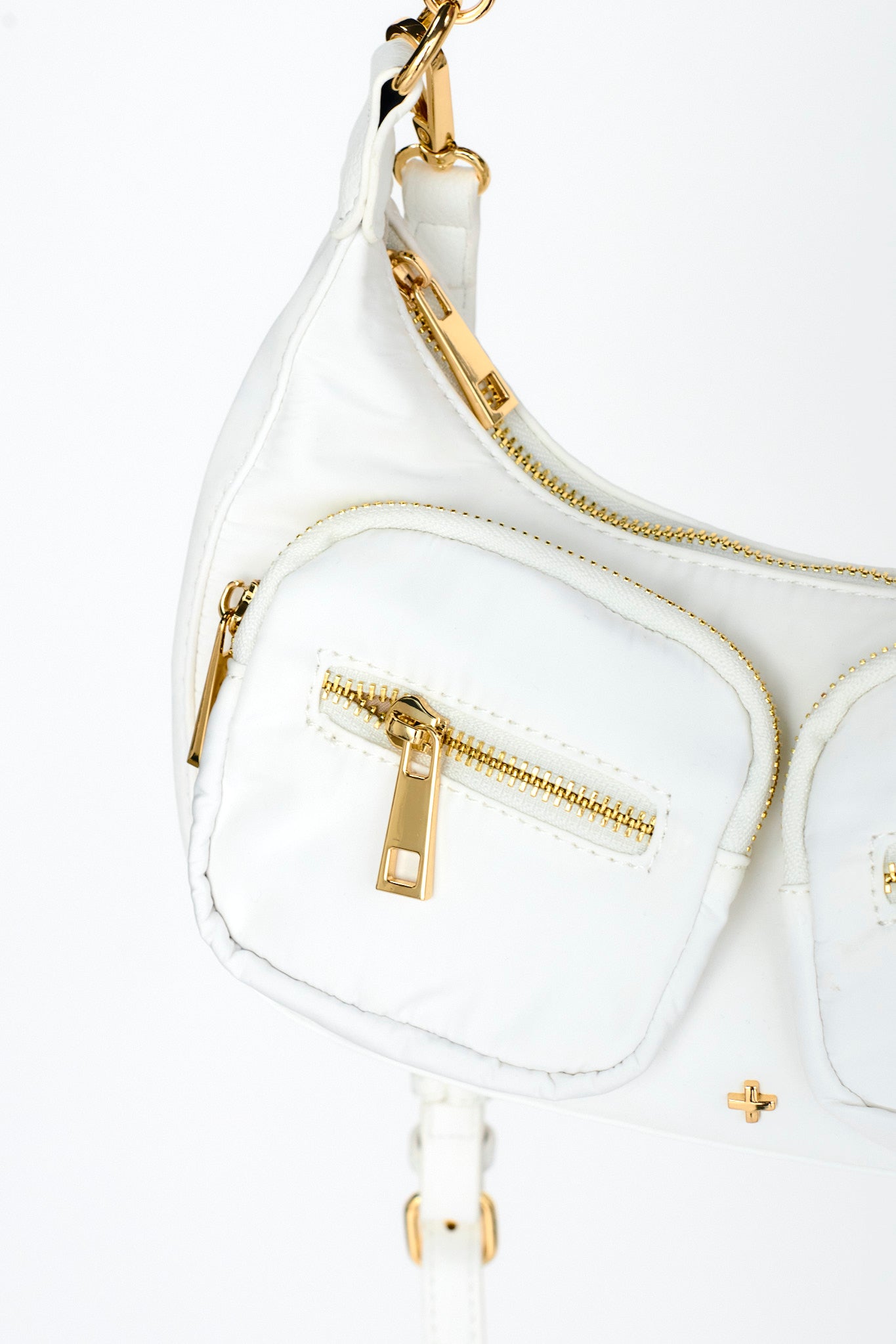 PETA + JAIN Summer - White Nylon Gold-Fable Dress