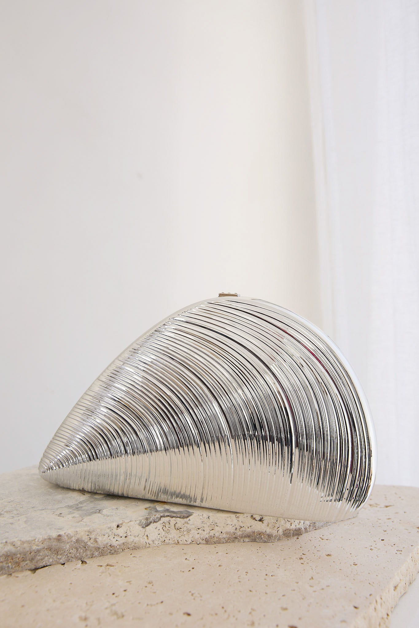 Shandra Shell Clutch Silver-Fable Dress