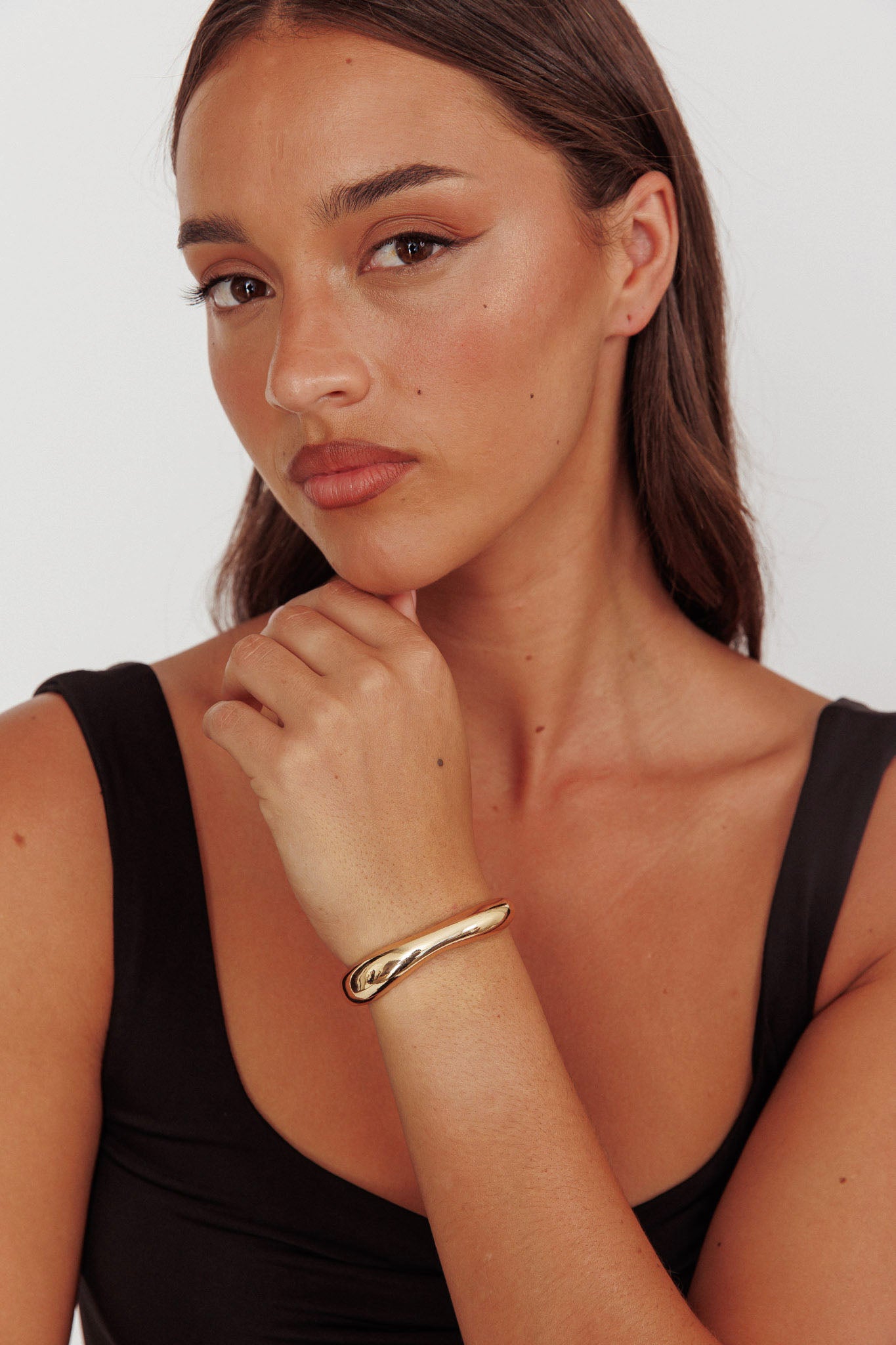 Jamaica Curvilinear Cuff Gold-Fable Dress