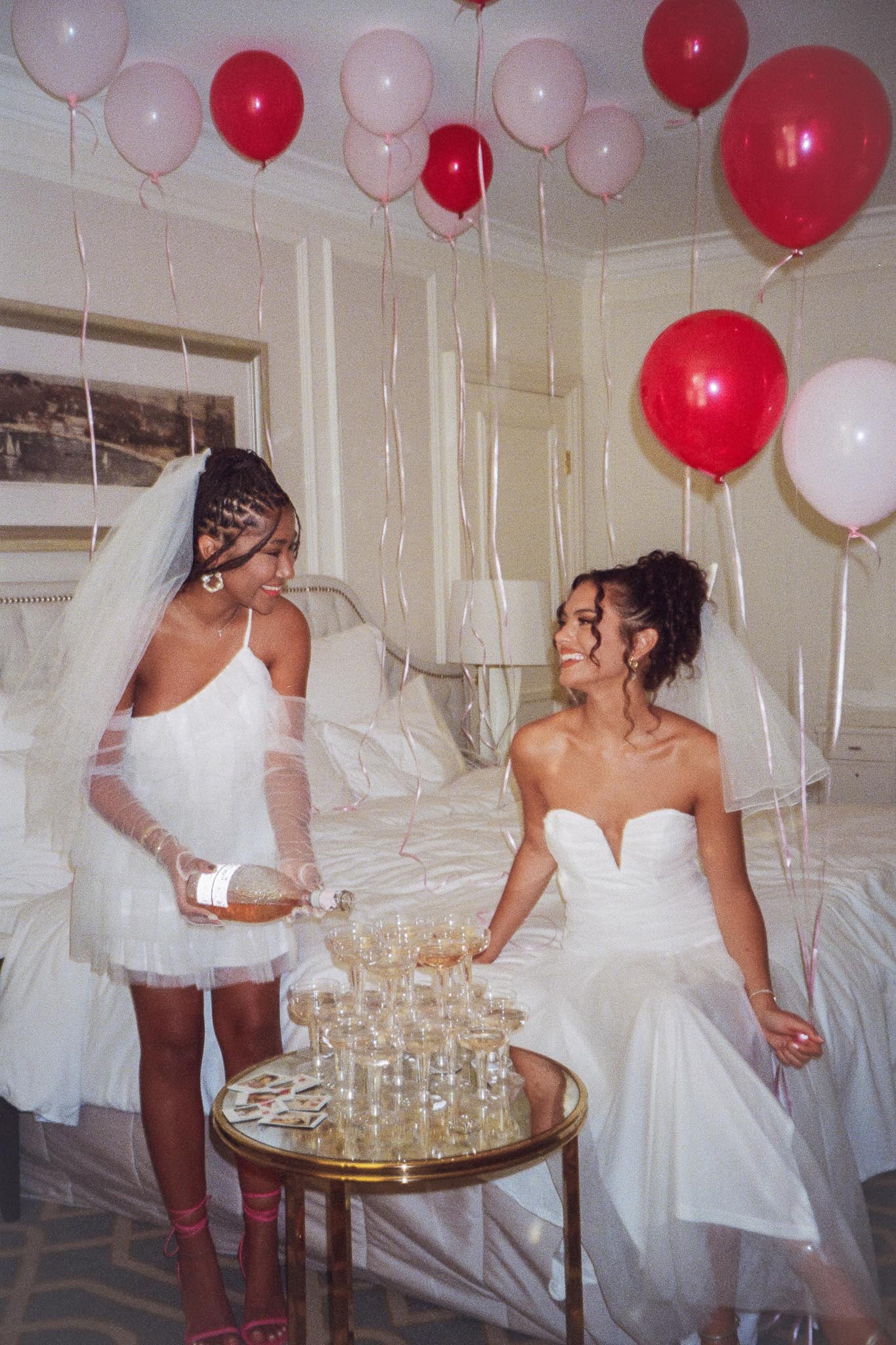 Daphnie Drop Waist Tulle Midi Dress White-Fable Dress