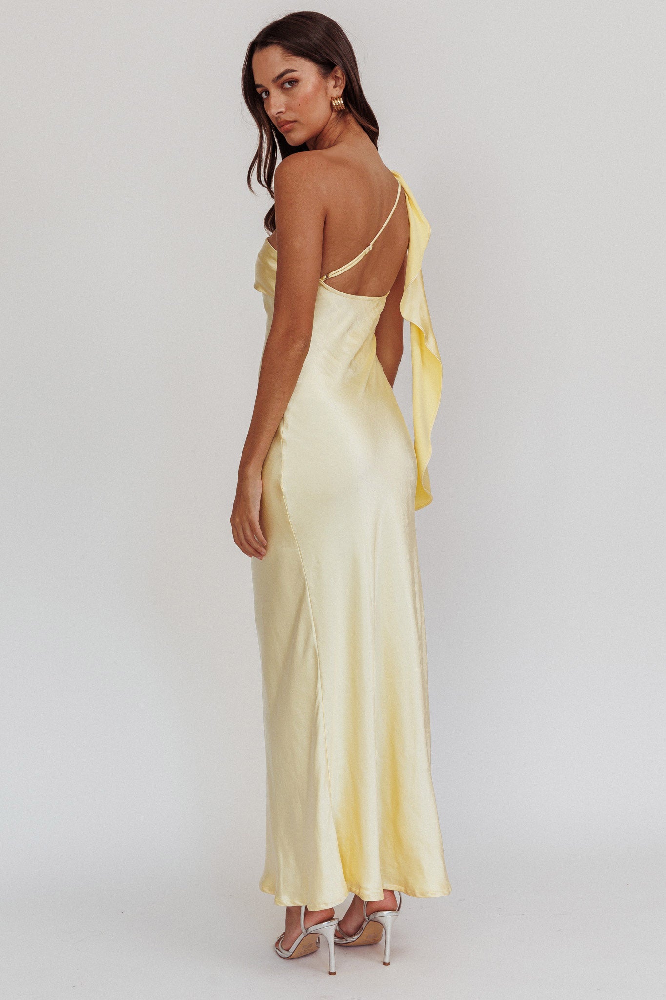 Carmel One-Shoulder Sash Maxi Dress Butter-Fable Dress