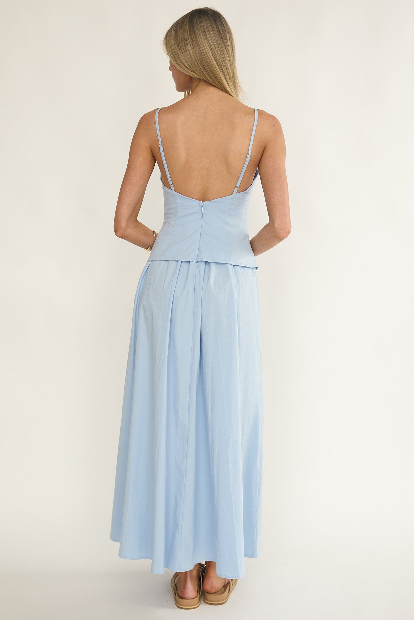Antonita Cami Strap Maxi Dress Blue-Fable Dress