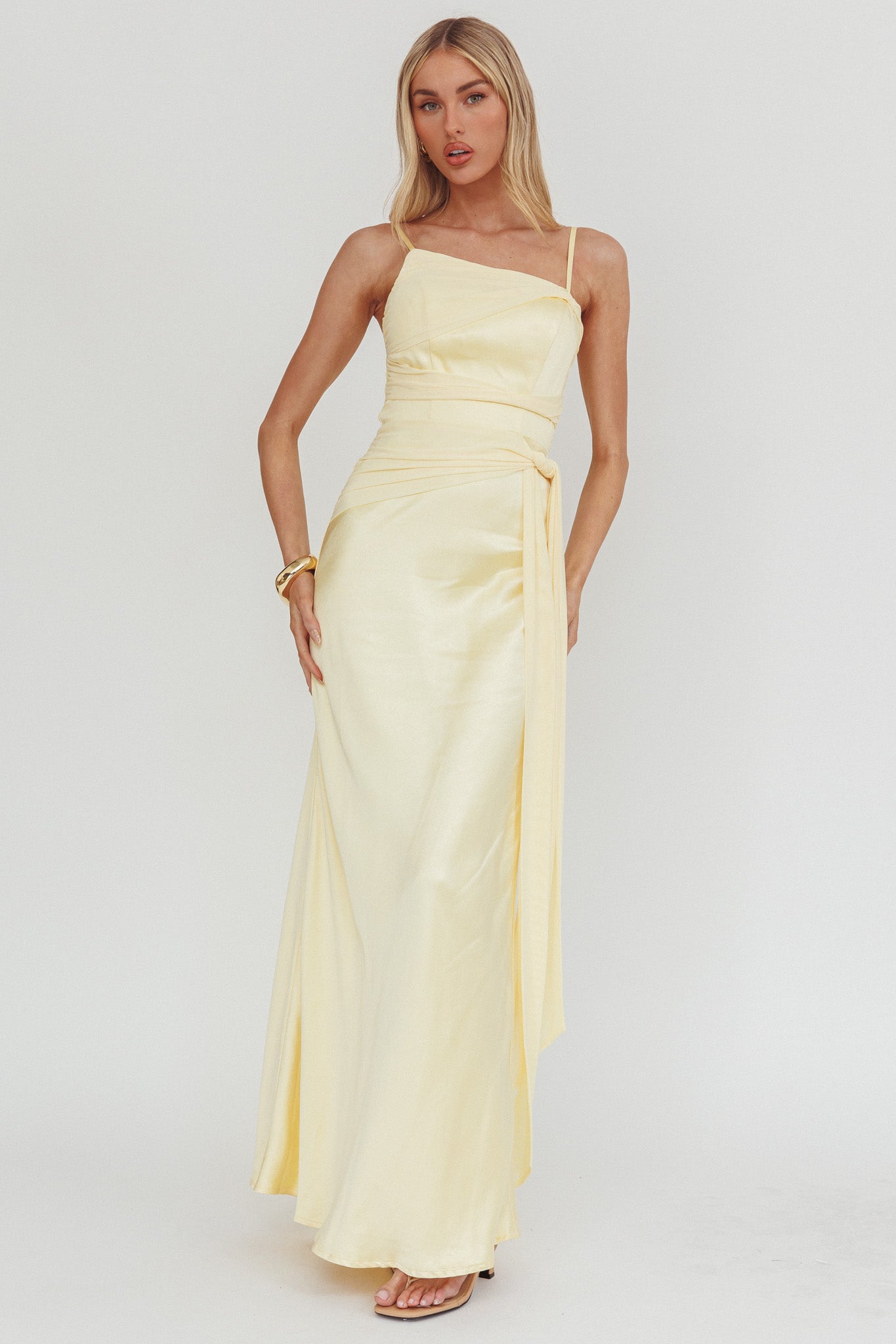 Wysandra Knot Detail Maxi Dress Butter-Fable Dress