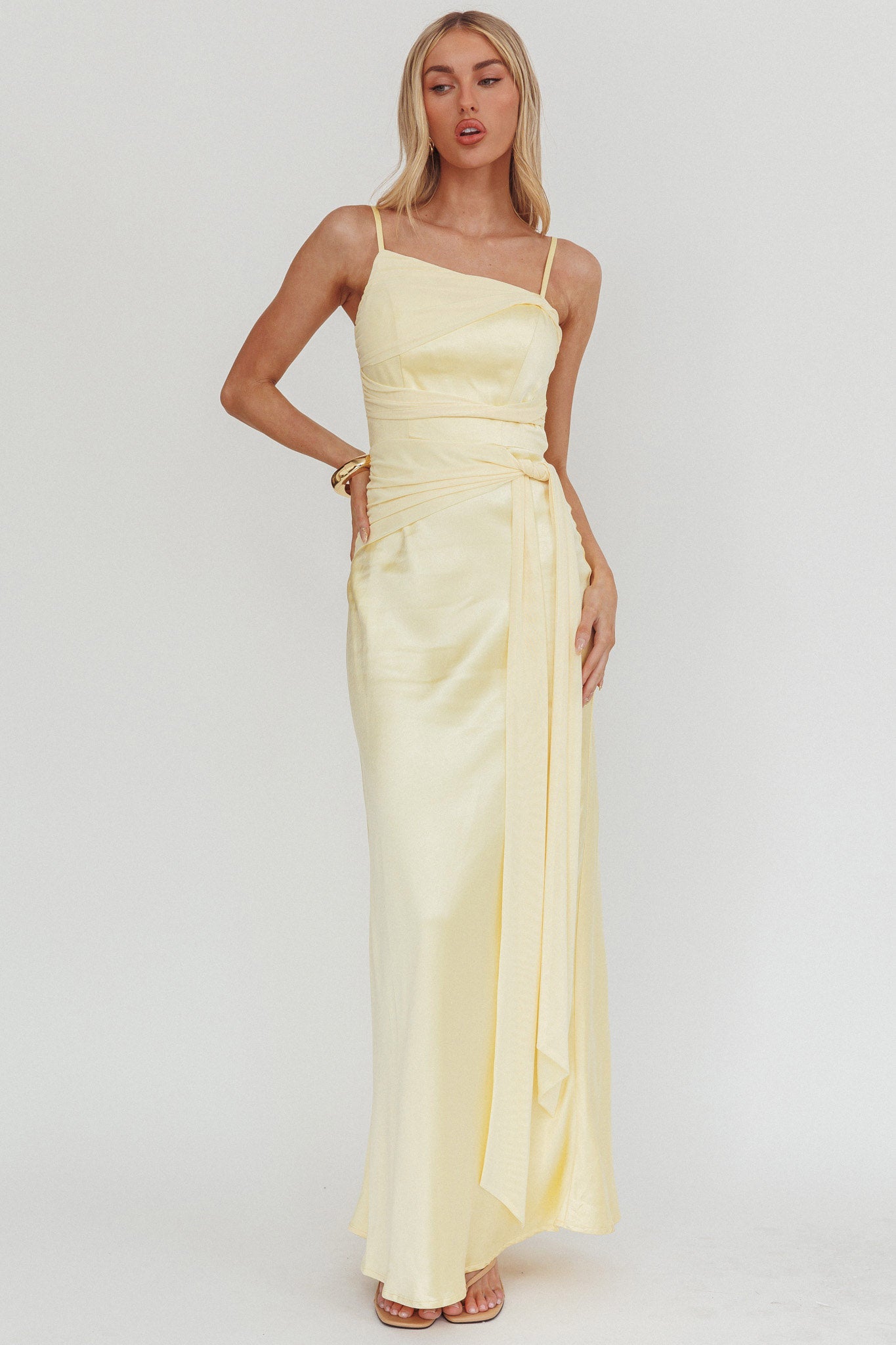 Wysandra Knot Detail Maxi Dress Butter-Fable Dress