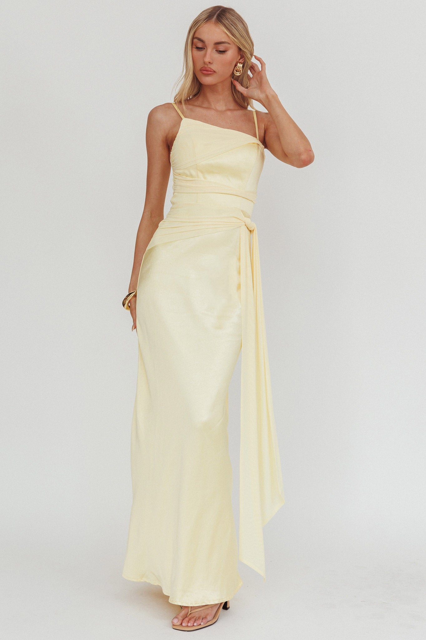 Wysandra Knot Detail Maxi Dress Butter-Fable Dress