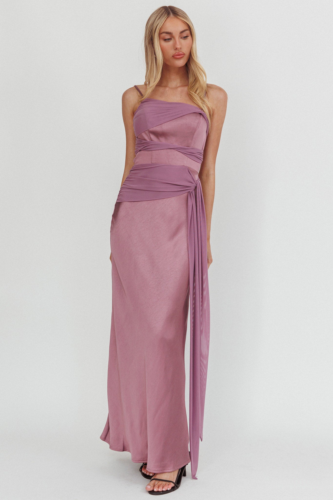 Wysandra Knot Detail Maxi Dress Grape-Fable Dress