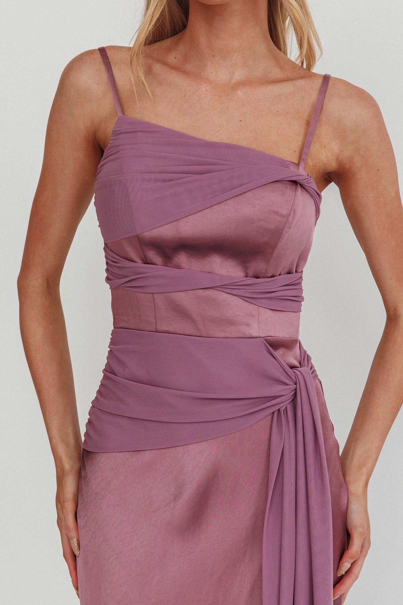 Wysandra Knot Detail Maxi Dress Grape-Fable Dress