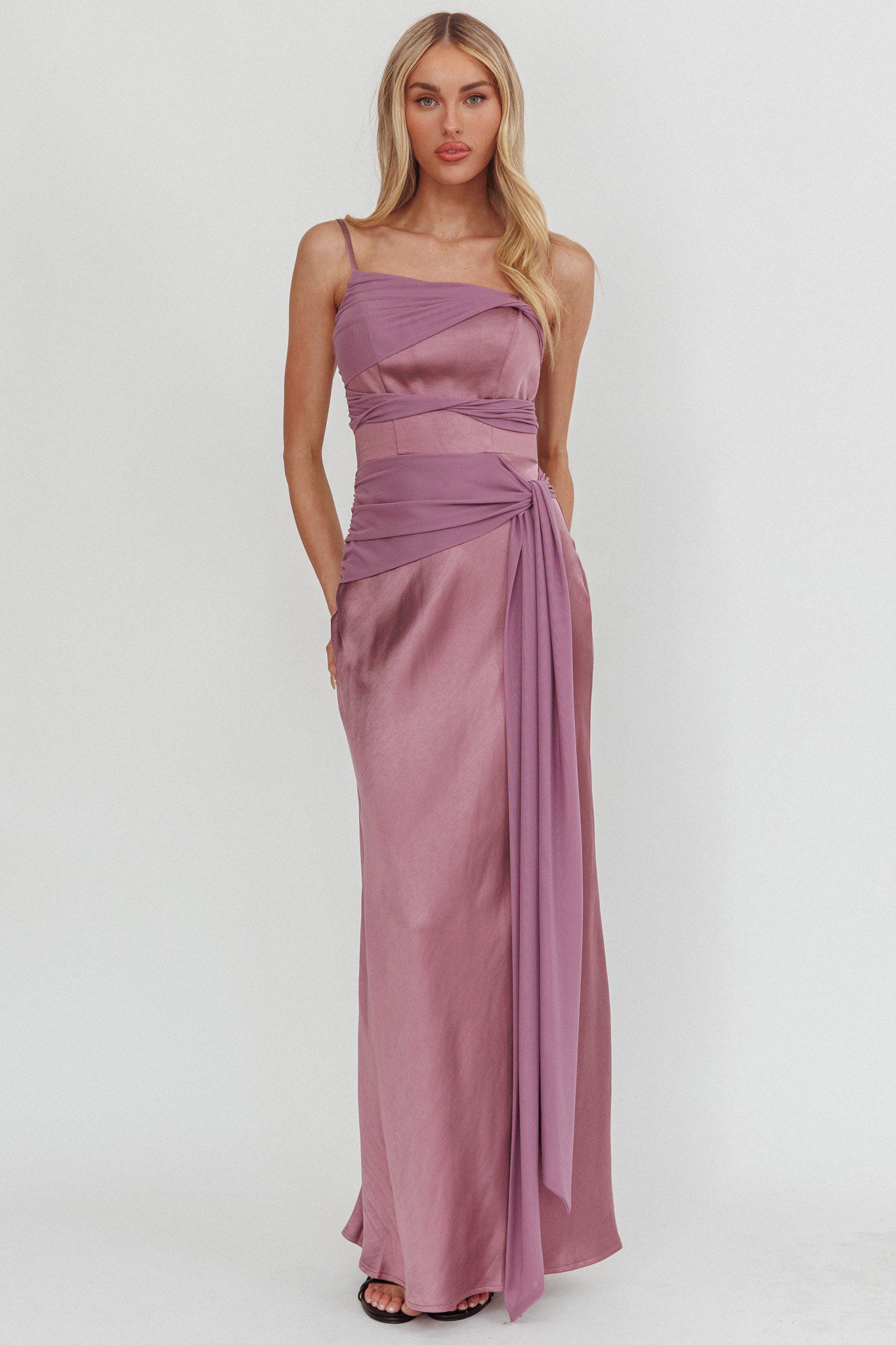 Wysandra Knot Detail Maxi Dress Grape-Fable Dress