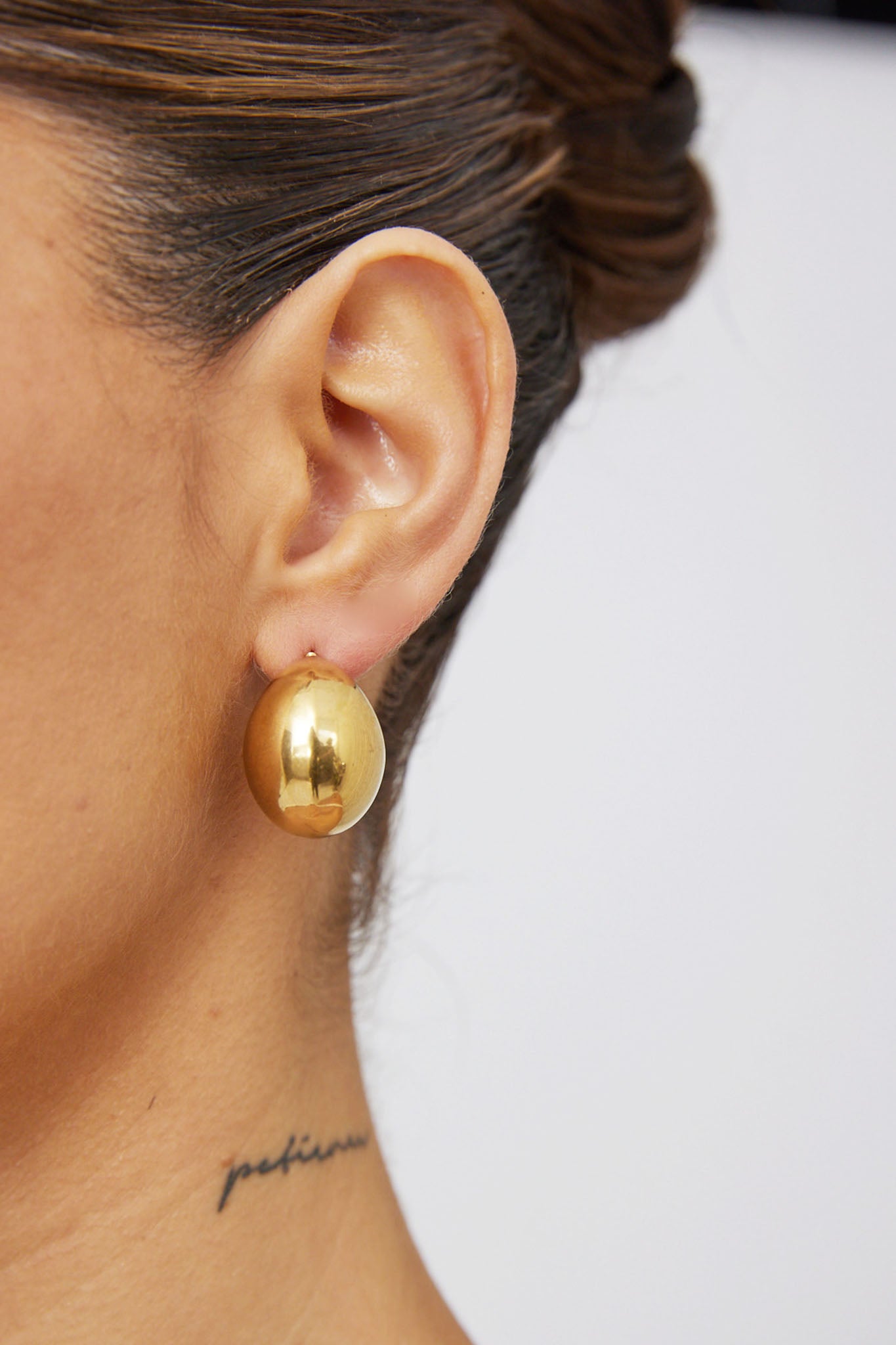 Arabia Dome Hoop Earrings Gold-Fable Dress