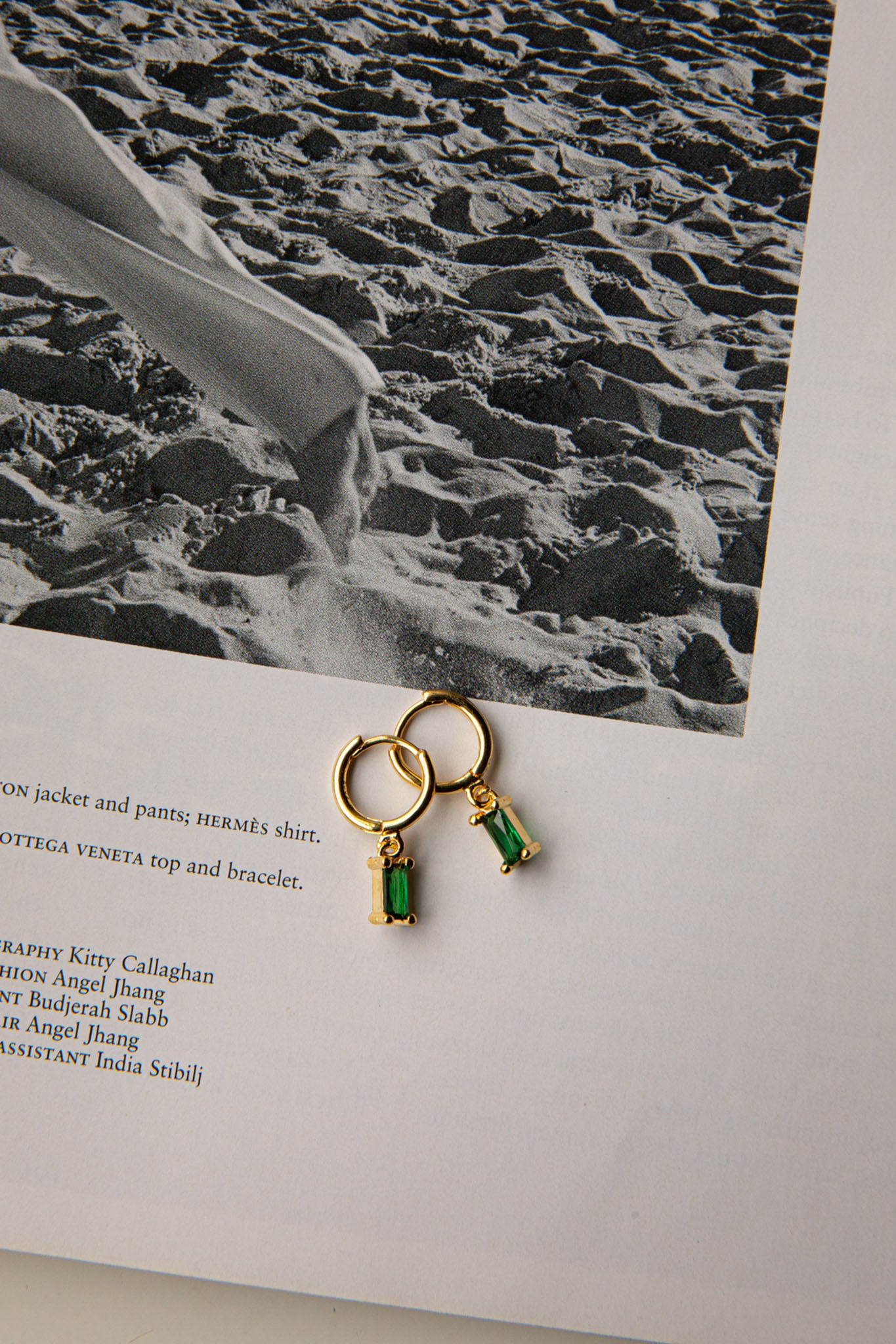 April Diamante Drop Hoop Earrings Teal-Fable Dress