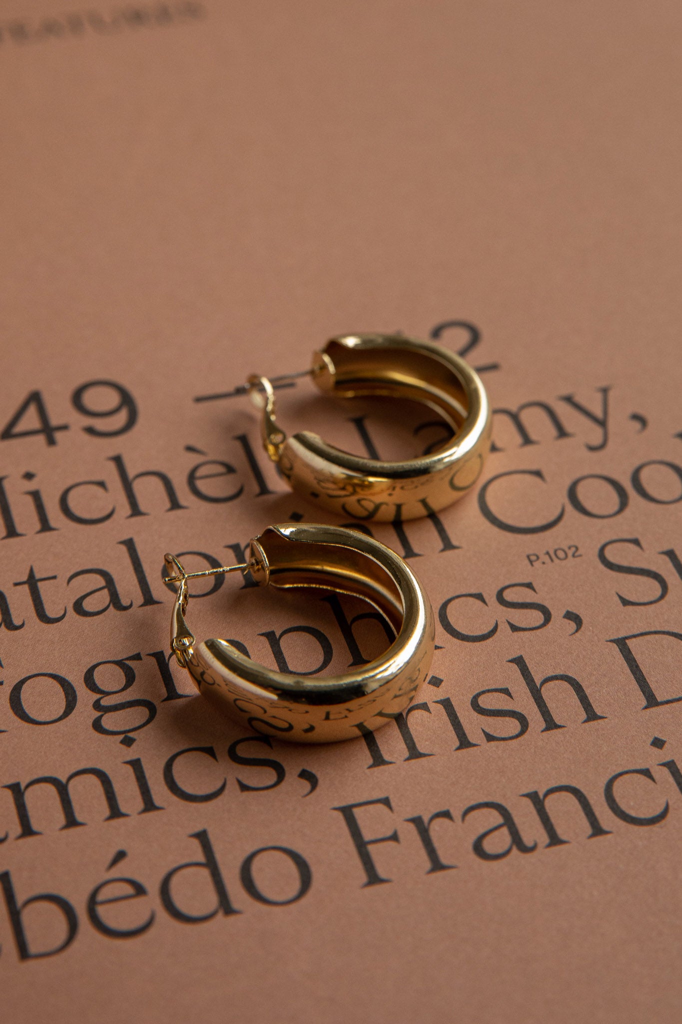 Osiris Hoop Earrings Gold-Fable Dress