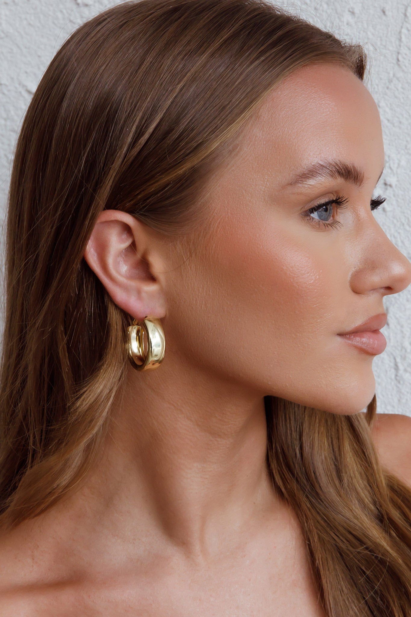 Osiris Hoop Earrings Gold-Fable Dress