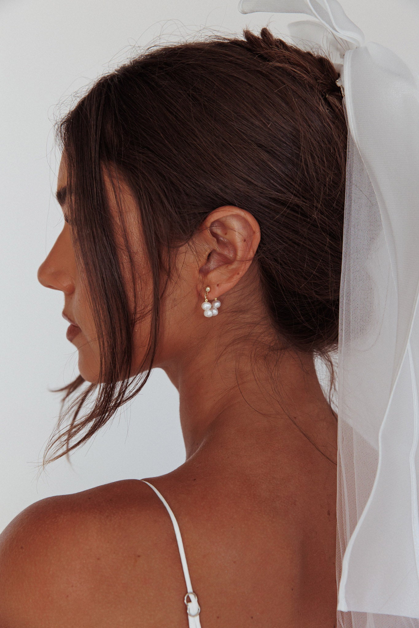 Milly Pearl Bead Earrings Gold-Fable Dress