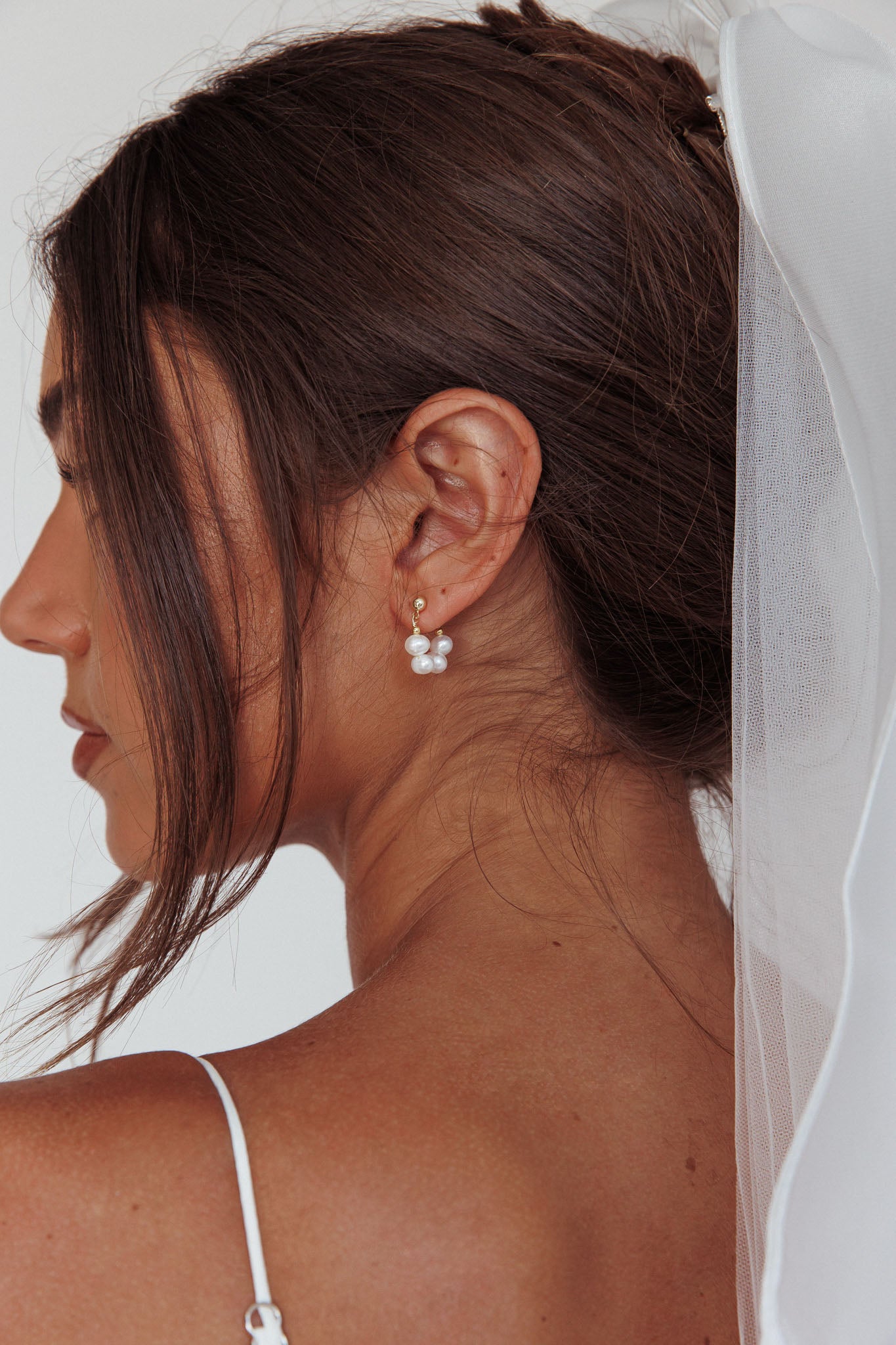 Milly Pearl Bead Earrings Gold-Fable Dress