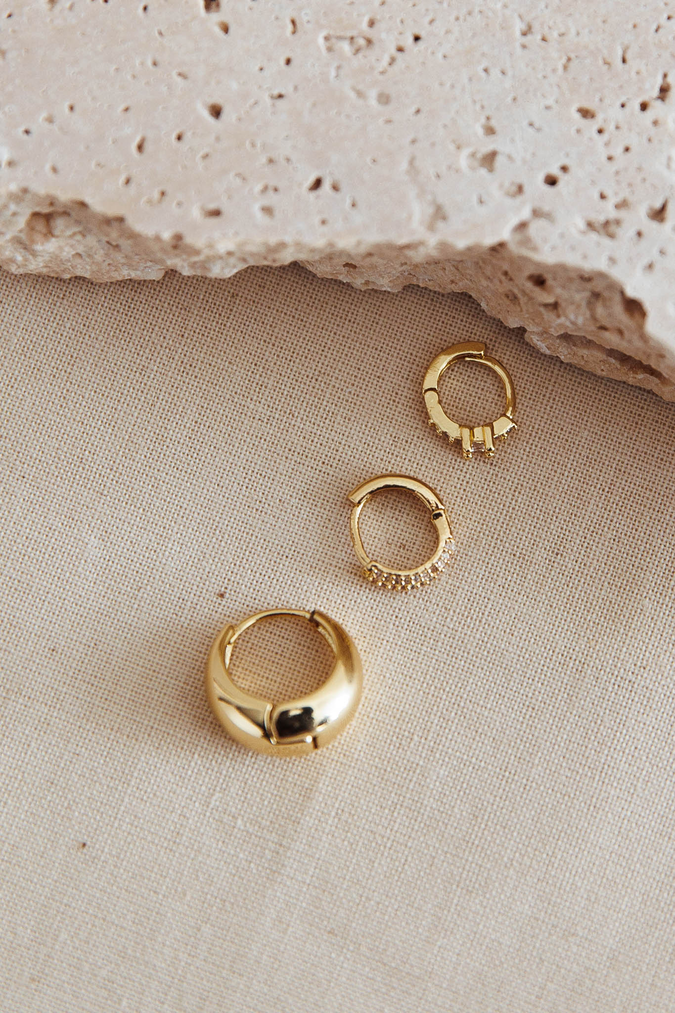 Luminate Crystal Earrings Set Gold-Fable Dress