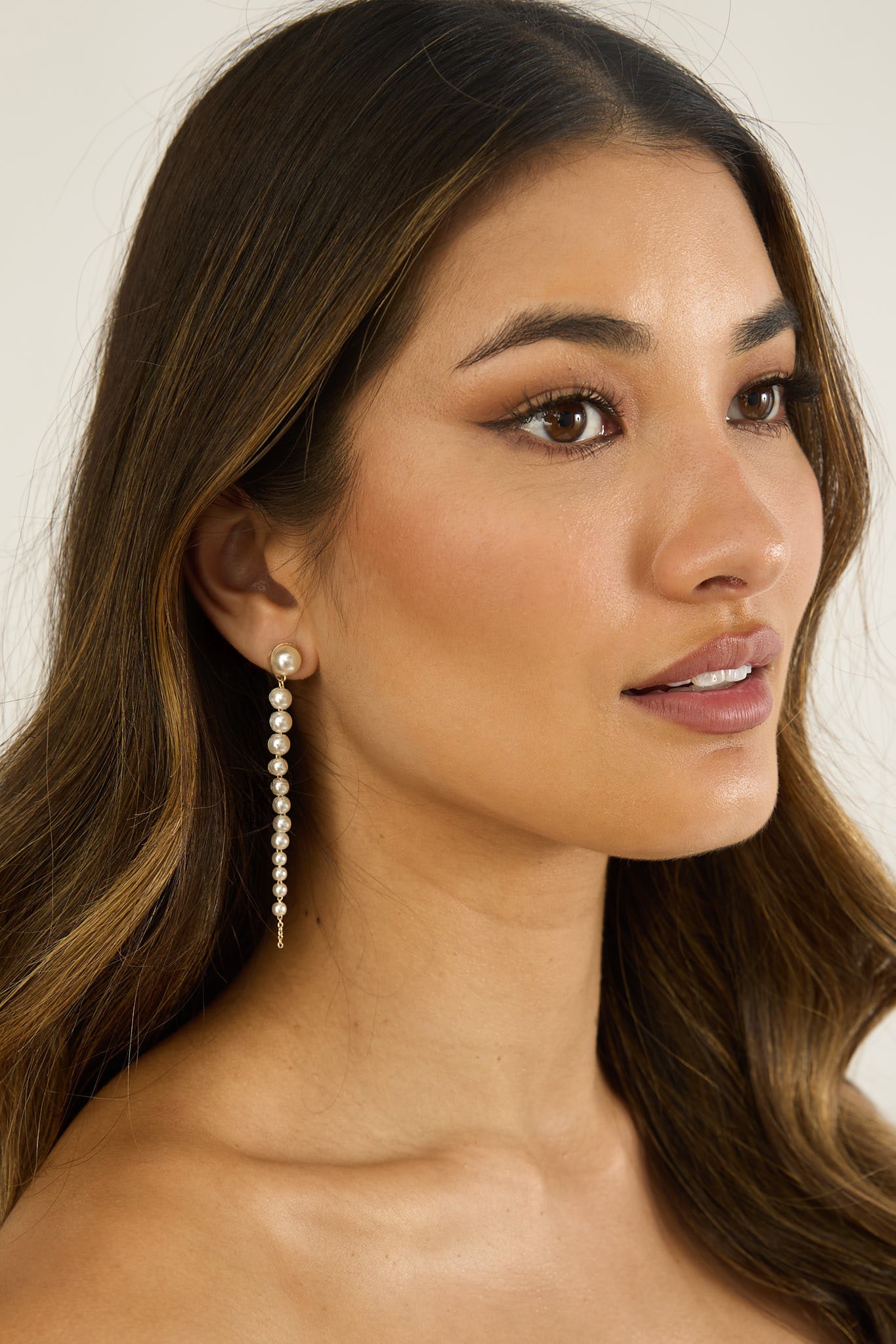 Micha Strand Drop Earrings Pearl-Fable Dress