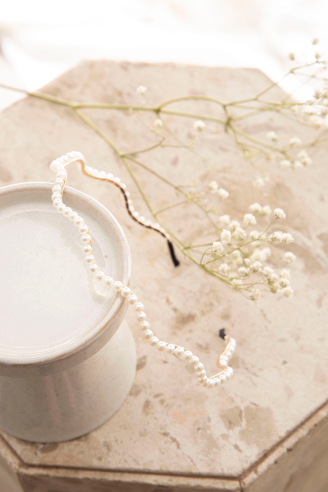 Arabelle Pearl Wavy Headband-Fable Dress