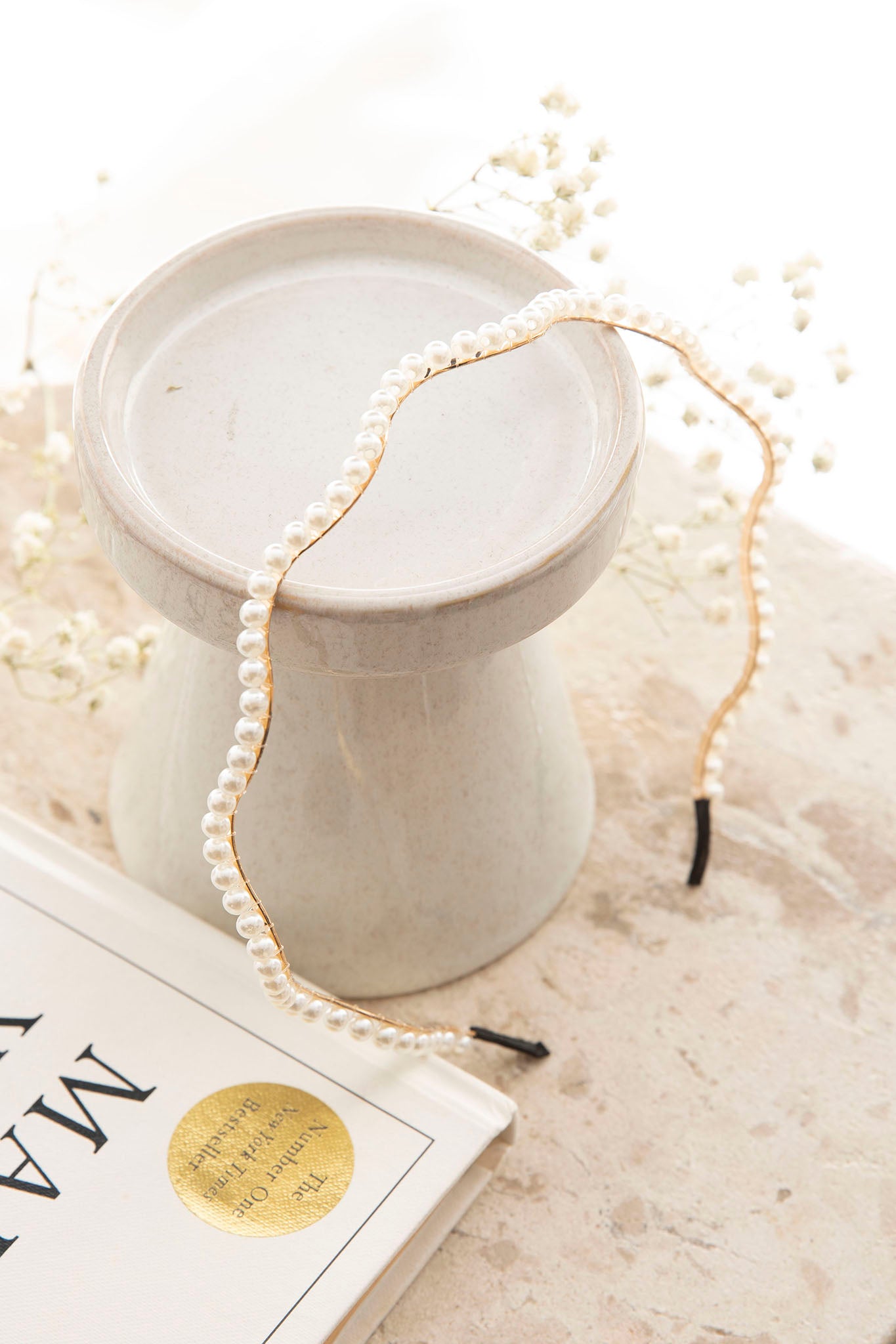 Arabelle Pearl Wavy Headband-Fable Dress