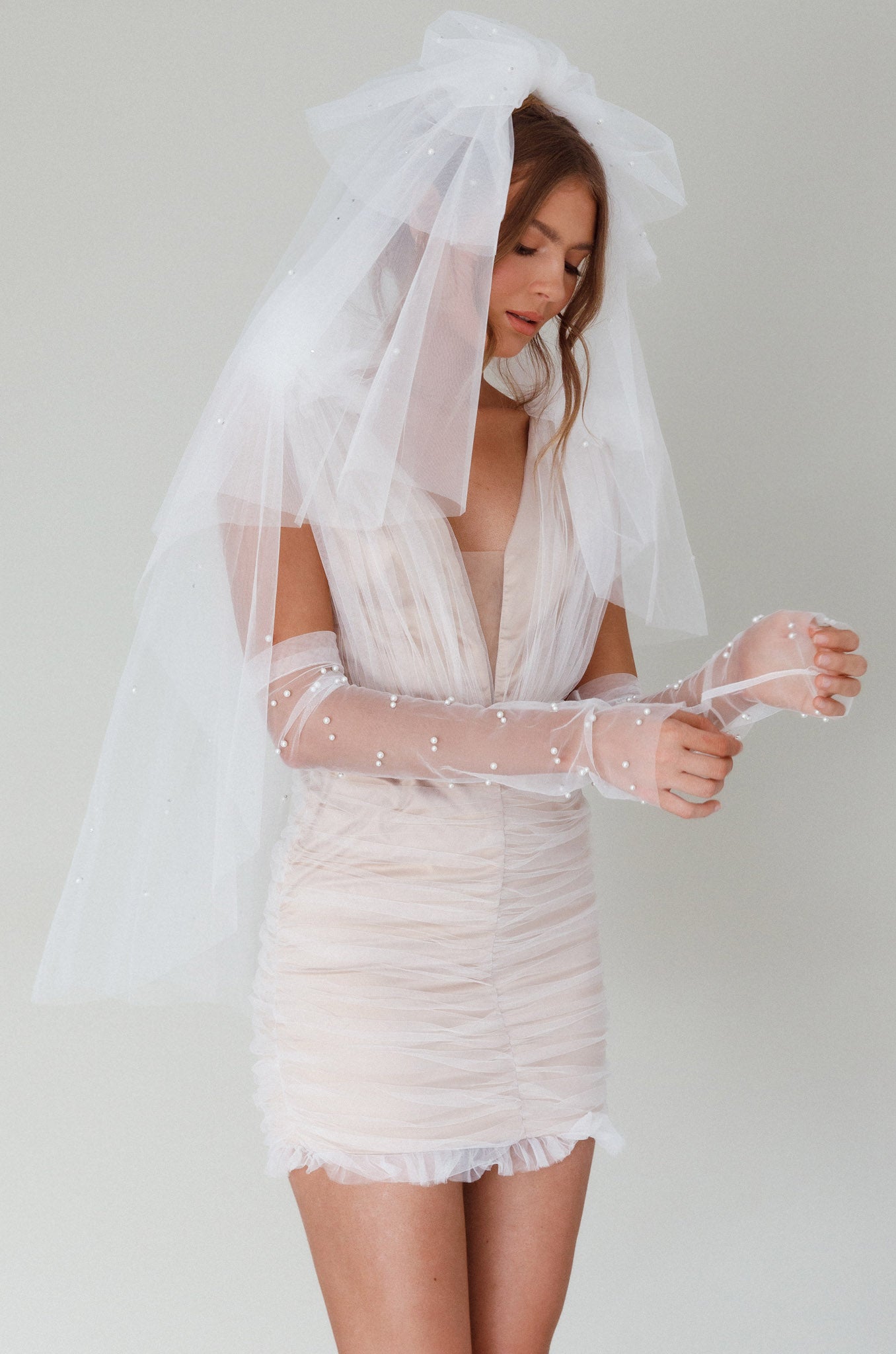 Unforgettable Pearl Veil White-Fable Dress