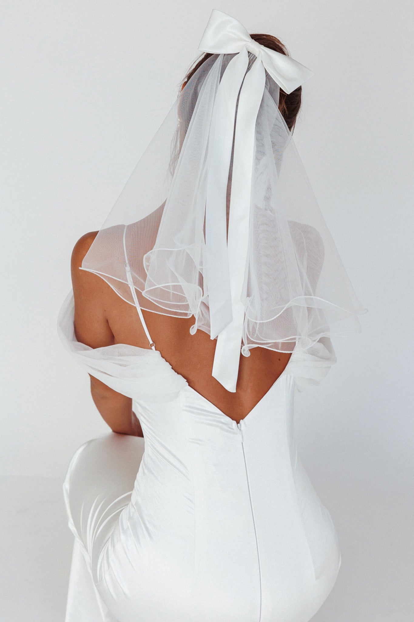 Florence Bow Bridal Veil White-Fable Dress