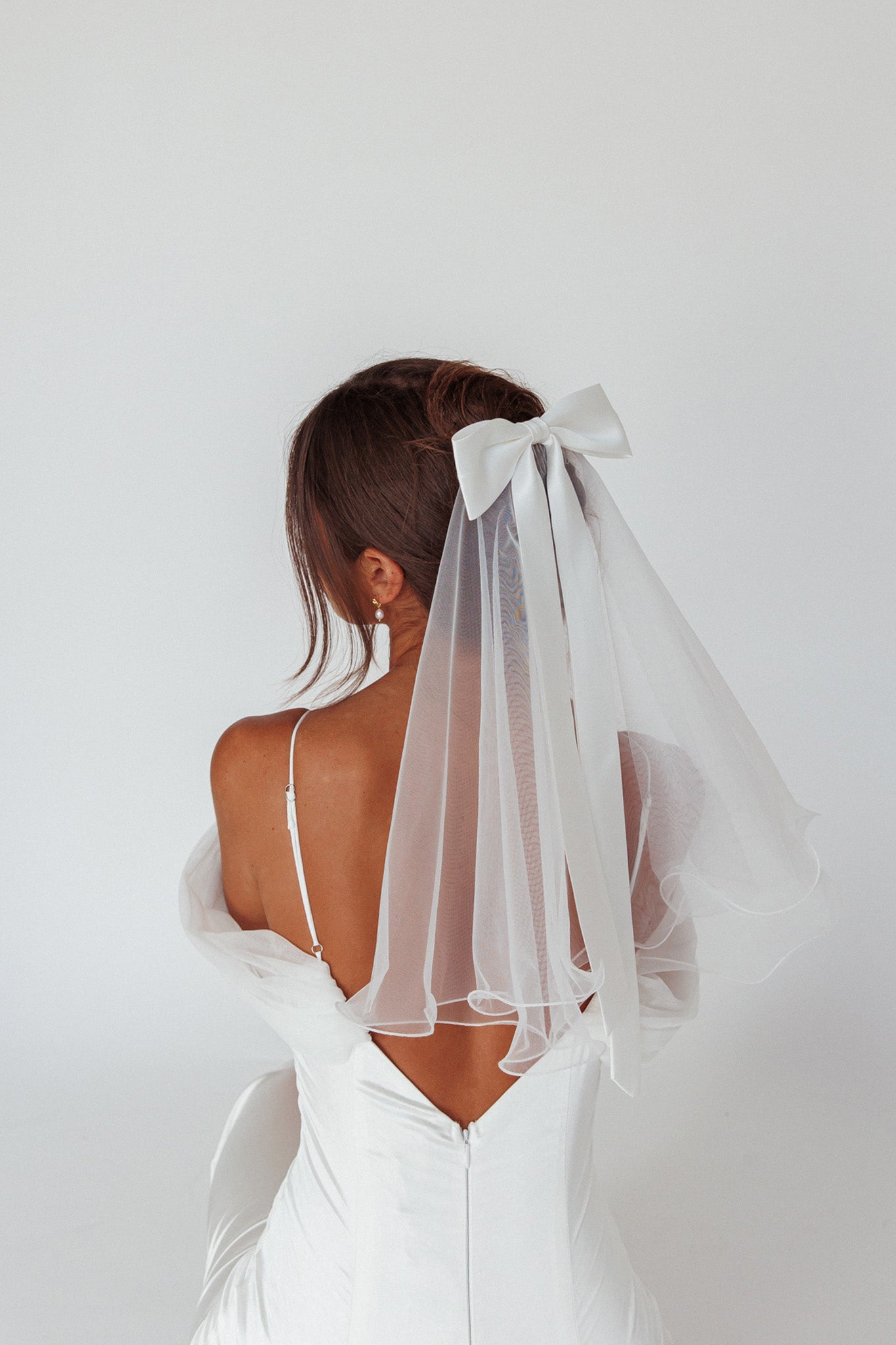 Florence Bow Bridal Veil White-Fable Dress