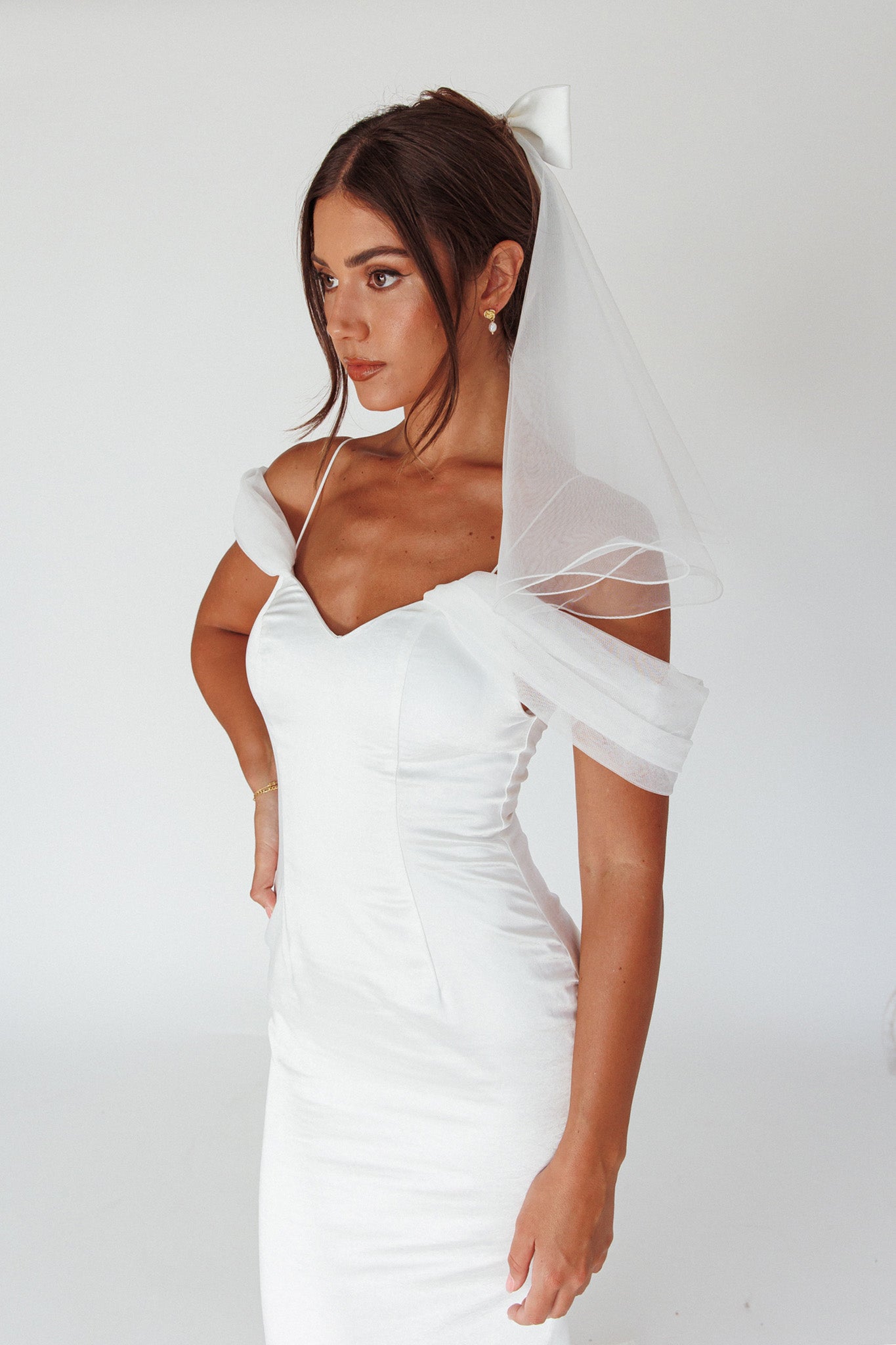 Florence Bow Bridal Veil White-Fable Dress