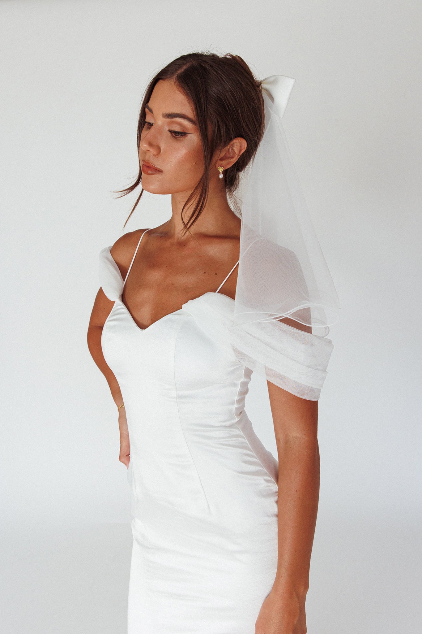 Florence Bow Bridal Veil White-Fable Dress