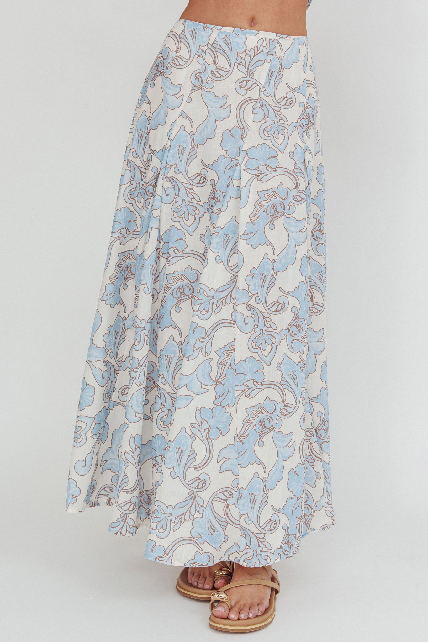 Morning Lights Godet Maxi Skirt Paisley-Fable Dress