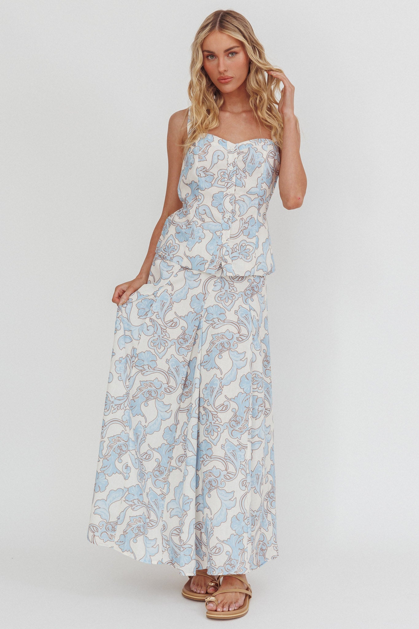 Morning Lights Godet Maxi Skirt Paisley-Fable Dress