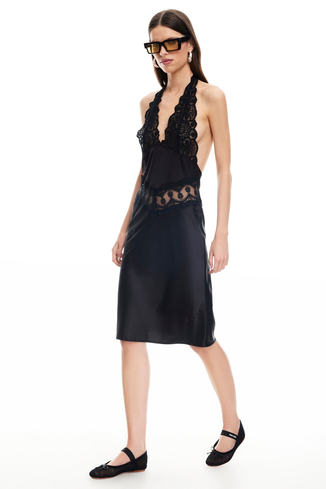 LIONESS Solana Midi Dress Onyx-Fable Dress