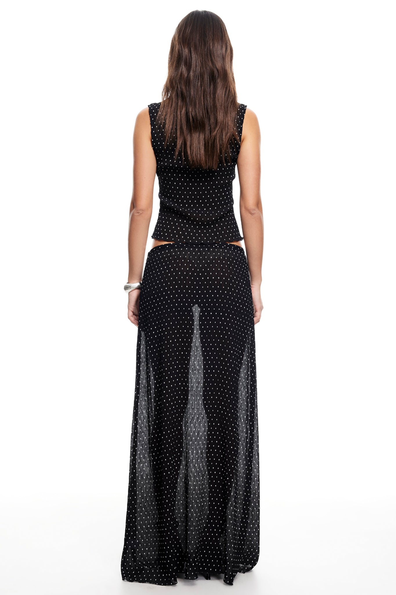 LIONESS Ford Maxi Skirt Onyx Polka-Fable Dress