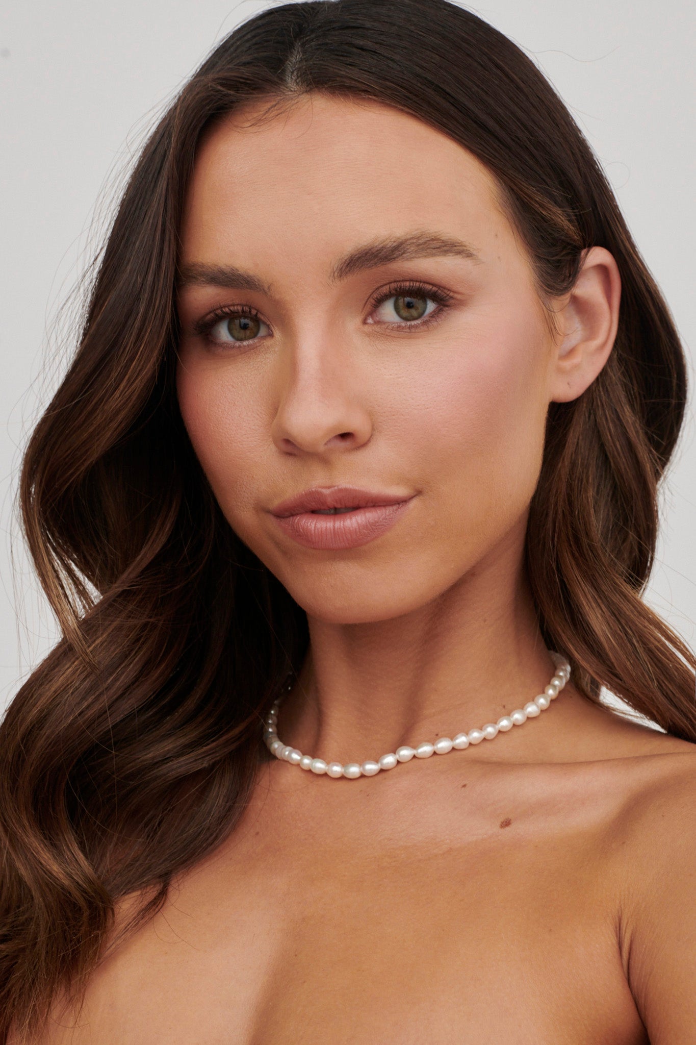 Bonita Pearl Strand Necklace Gold-Fable Dress