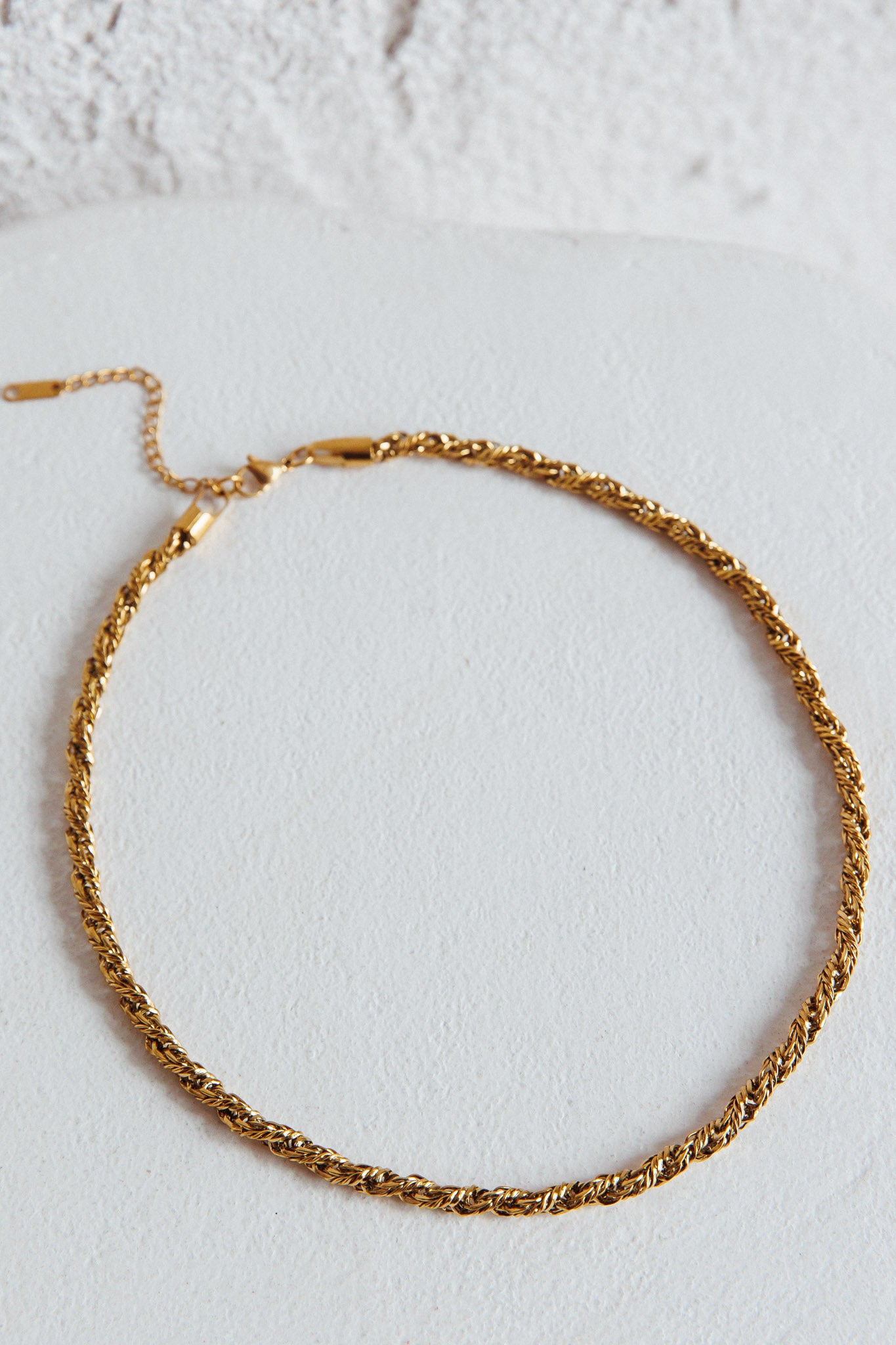 Prana Twist Chain Necklace Gold-Fable Dress