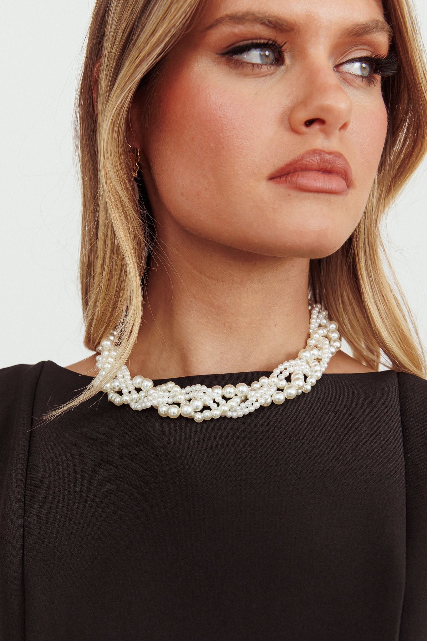 Your Smile Pearl Necklace Silver-Fable Dress