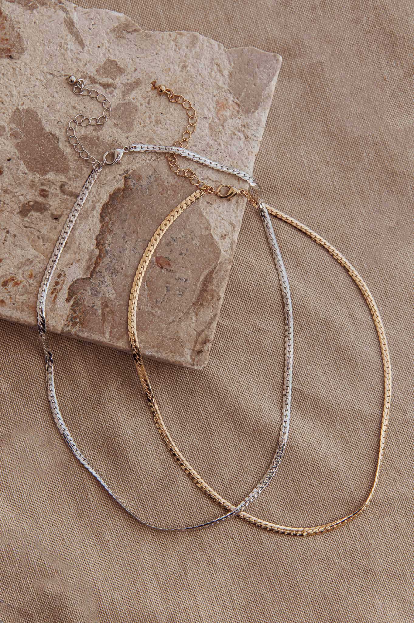 Dannielle Flat Link Chain Set Two-Tone Mixed-Fable Dress