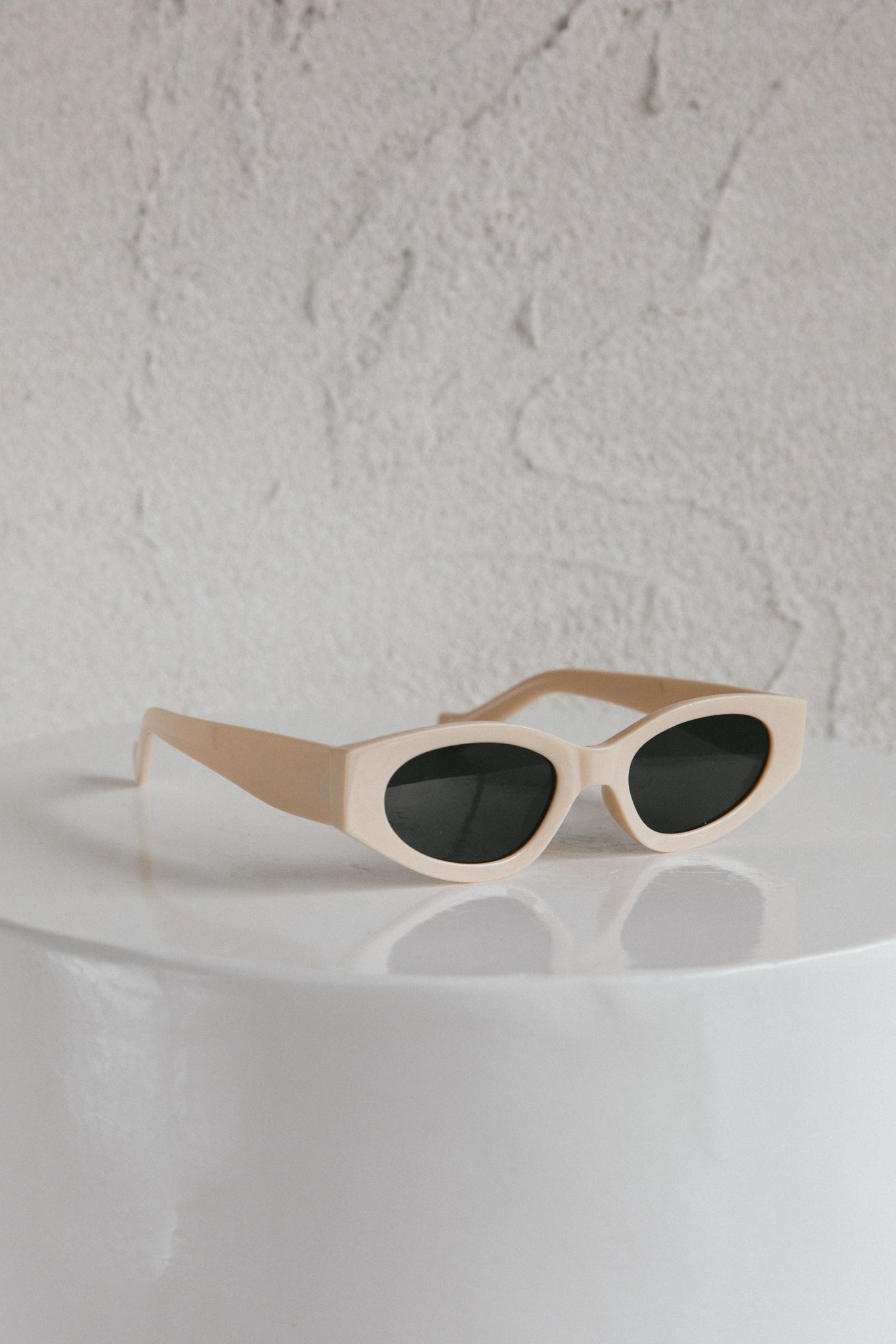 Regina Cat-eye Acetate Sunglasses Cream-Fable Dress