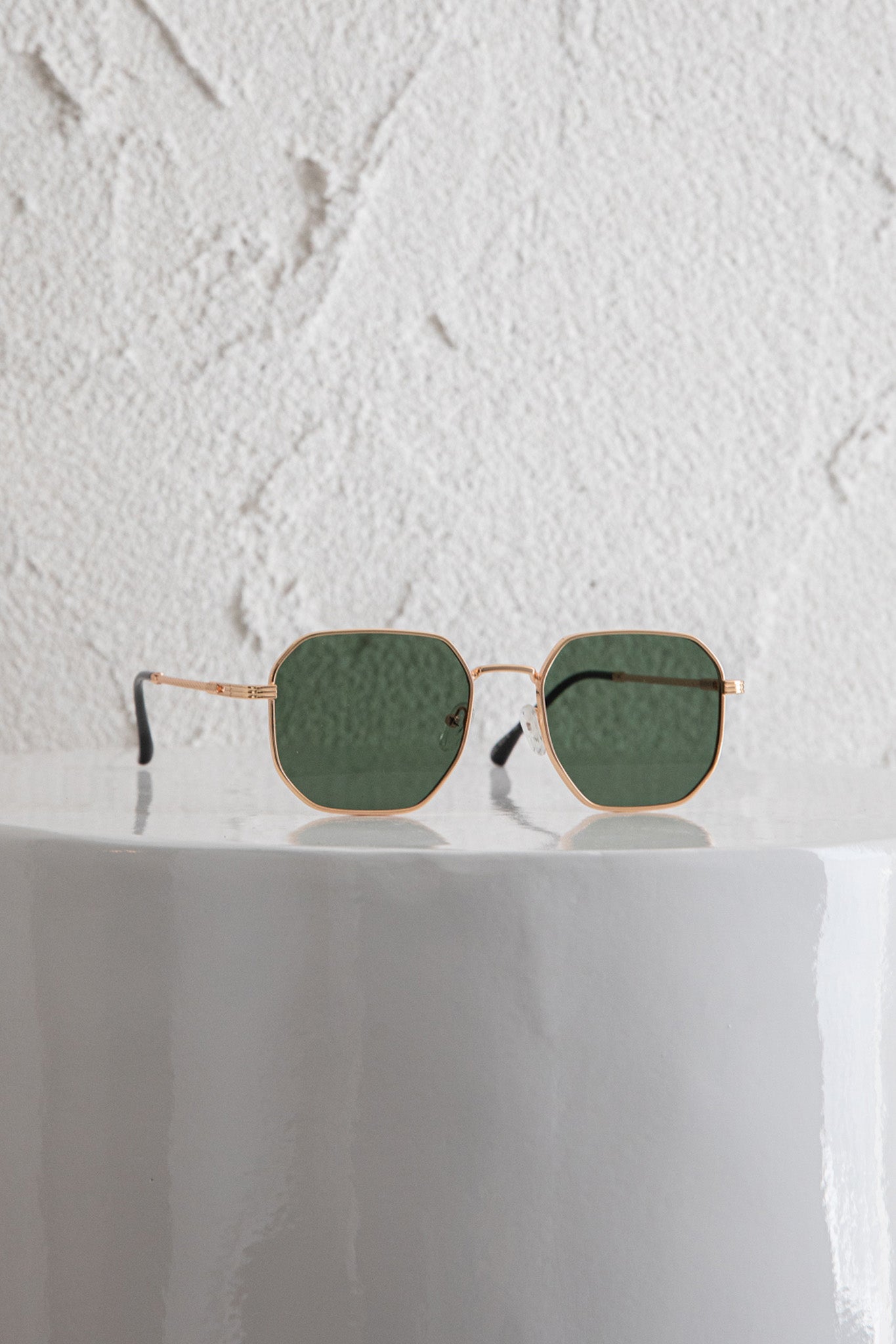 Sahara Aviator Sunglasses Dark Green-Fable Dress