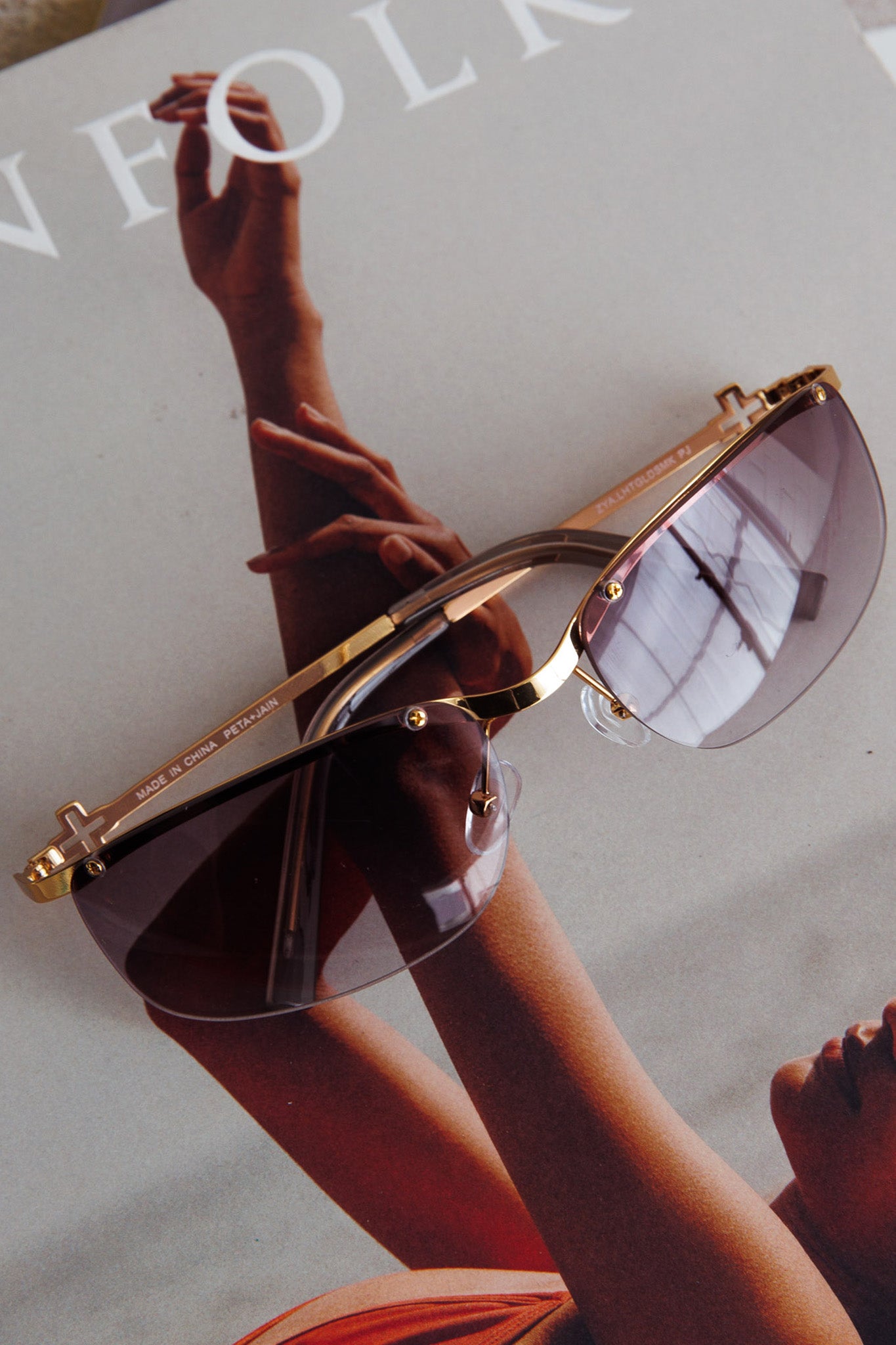 Peta And Jain Zya Sunglasses Light Gold-Fable Dress