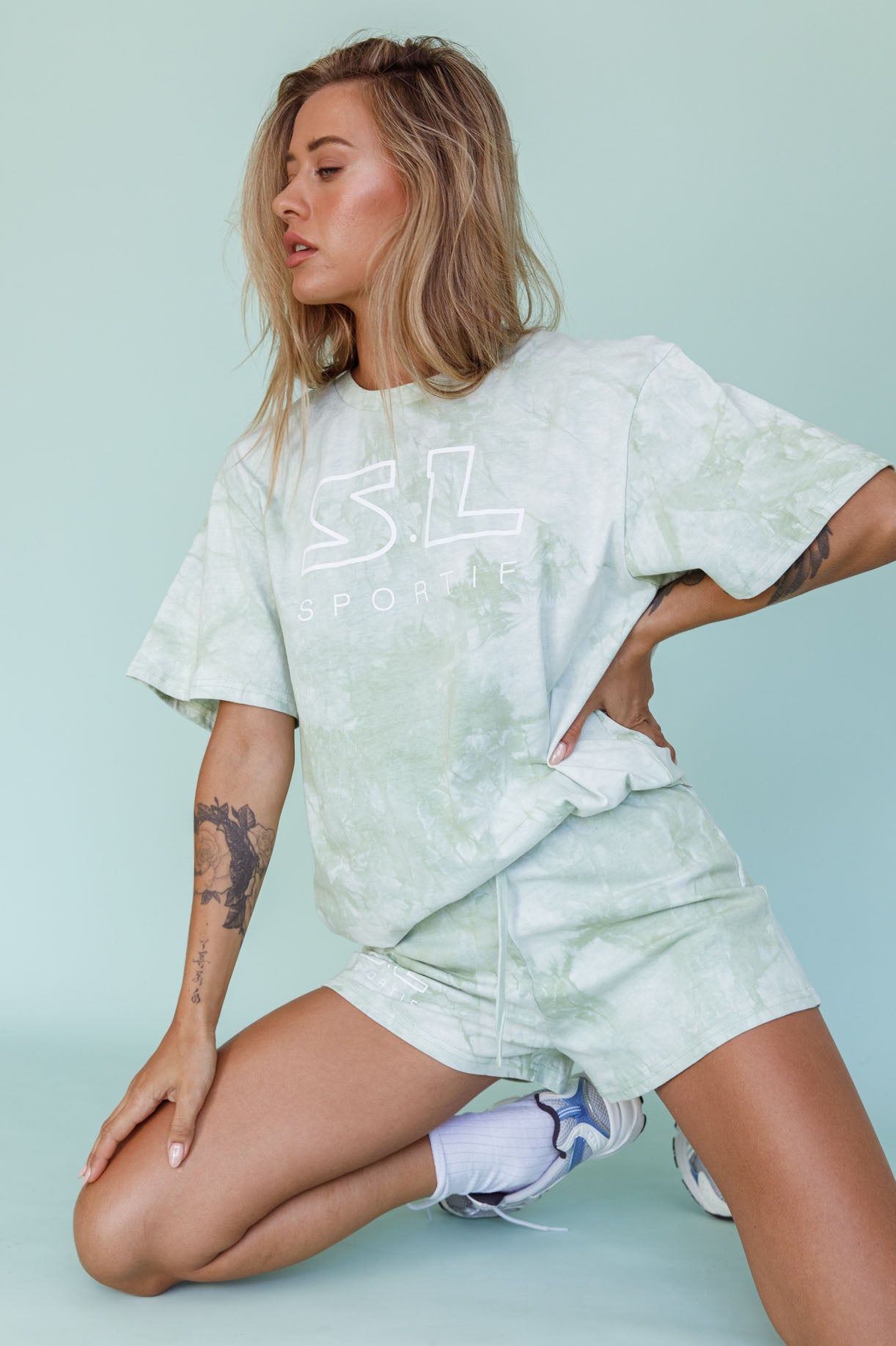 Cruise Control Tie Dye T-Shirt Green-Fable Dress