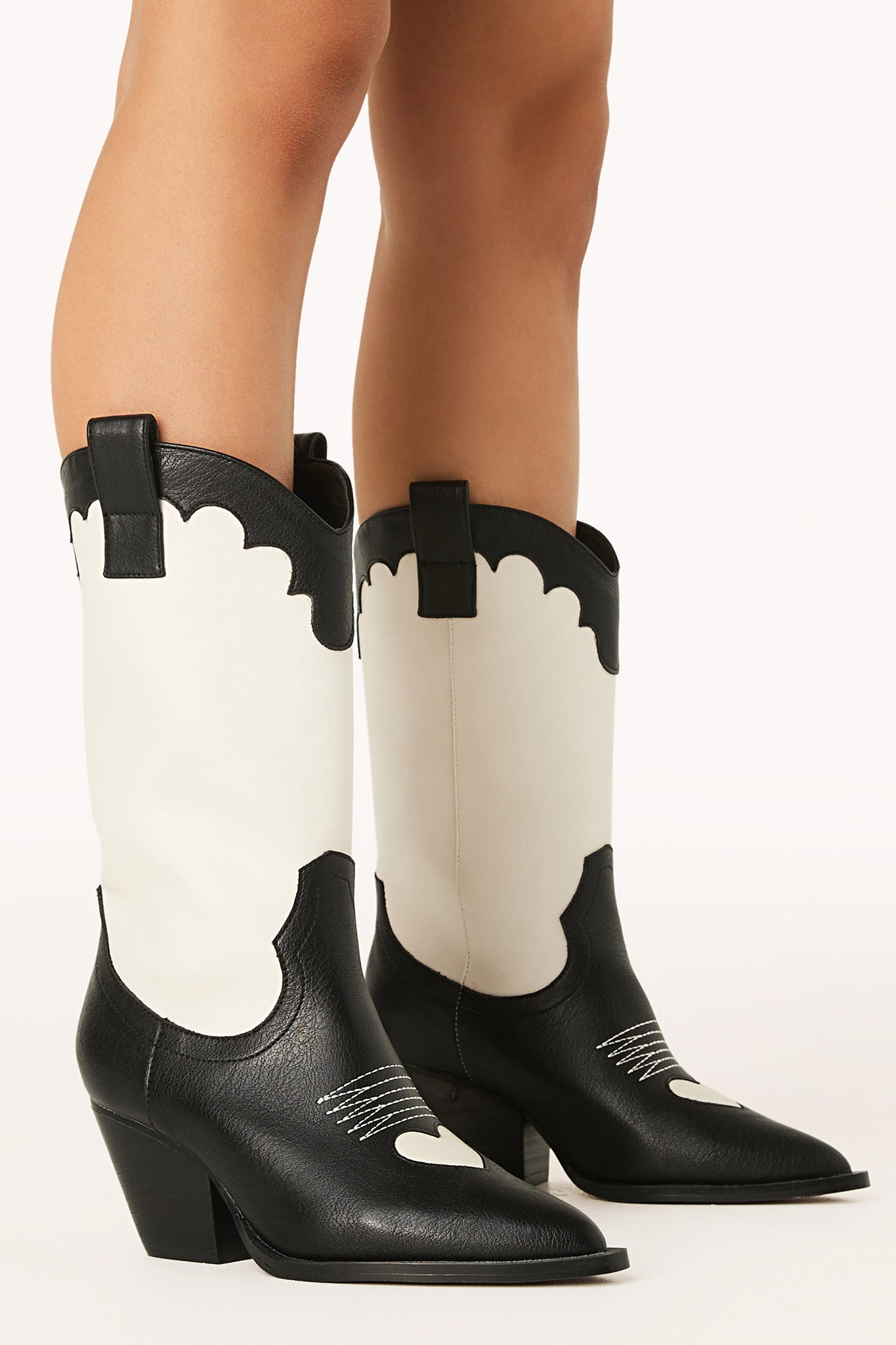 BiLLiNi Adaline Western Boots Black/Ivory-Fable Dress