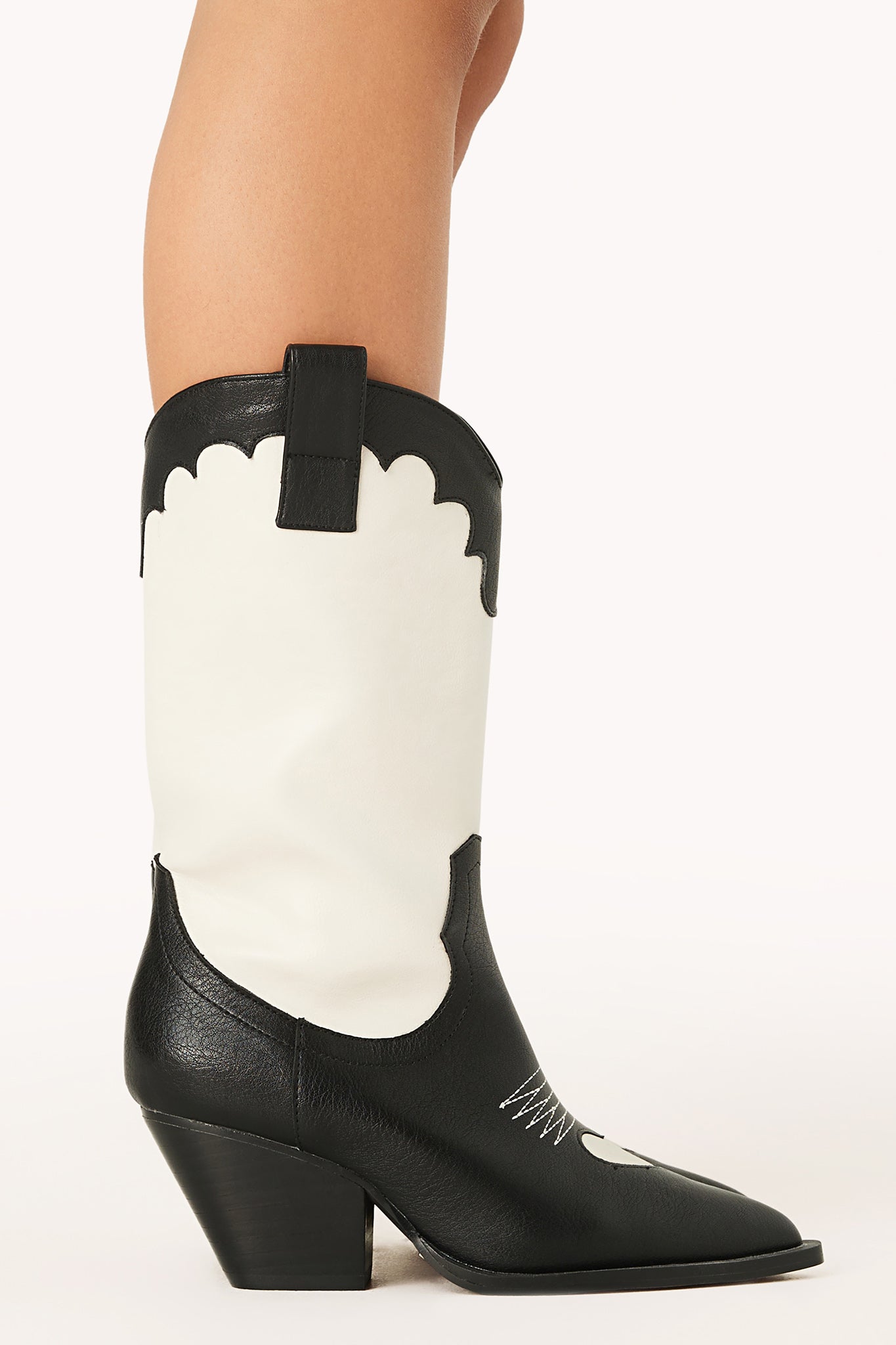 BiLLiNi Adaline Western Boots Black/Ivory-Fable Dress