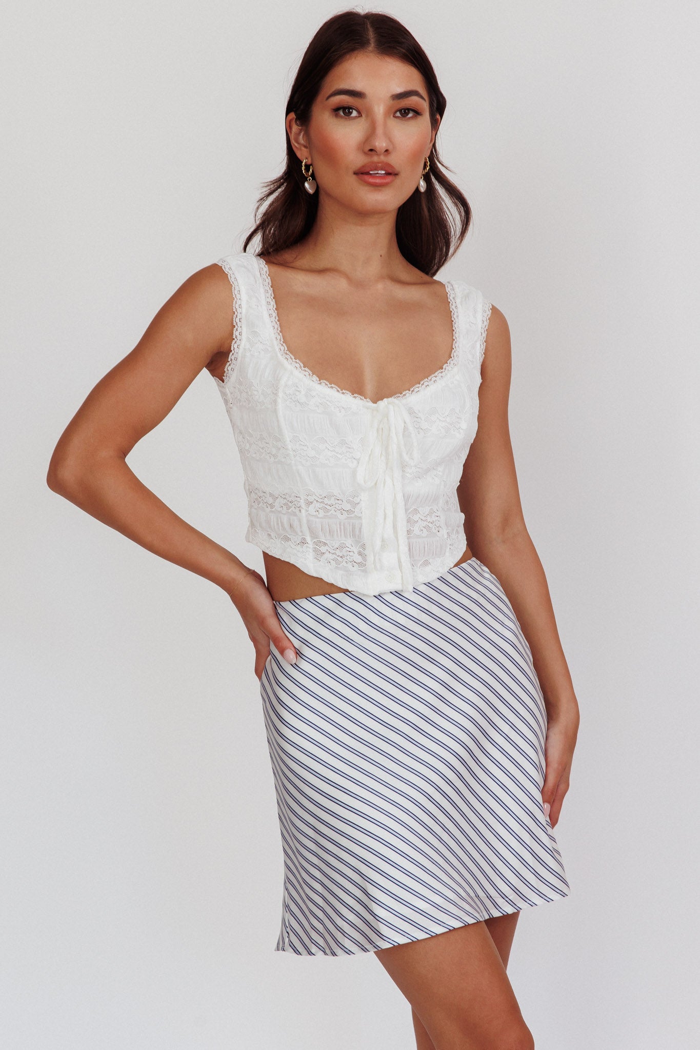 Zora Lace Corset Top White-Fable Dress