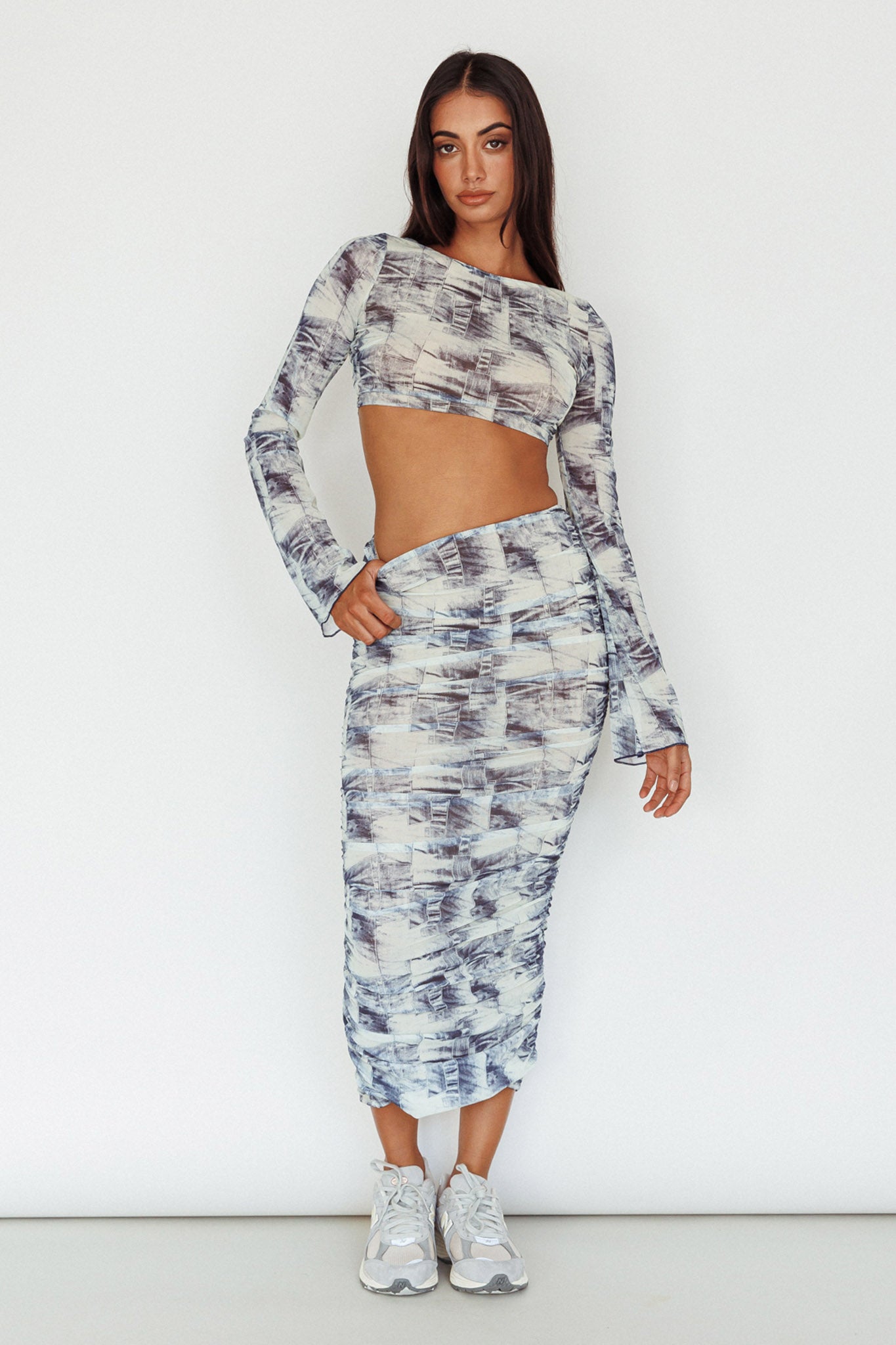 Blue Moons Strap Back Crop Top Indigo Denim-Fable Dress